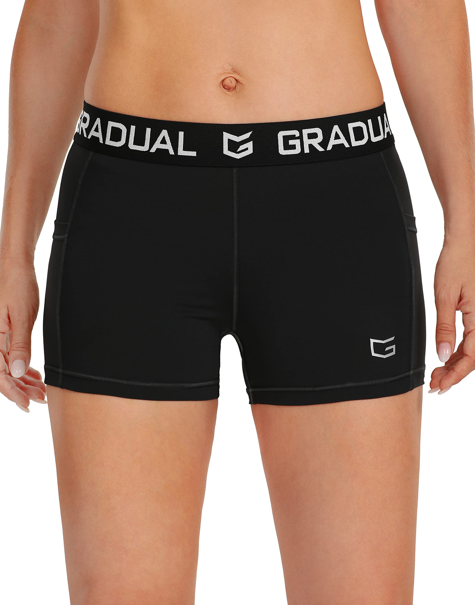 Best Women's Spandex Compression Volleyball Shorts - 3