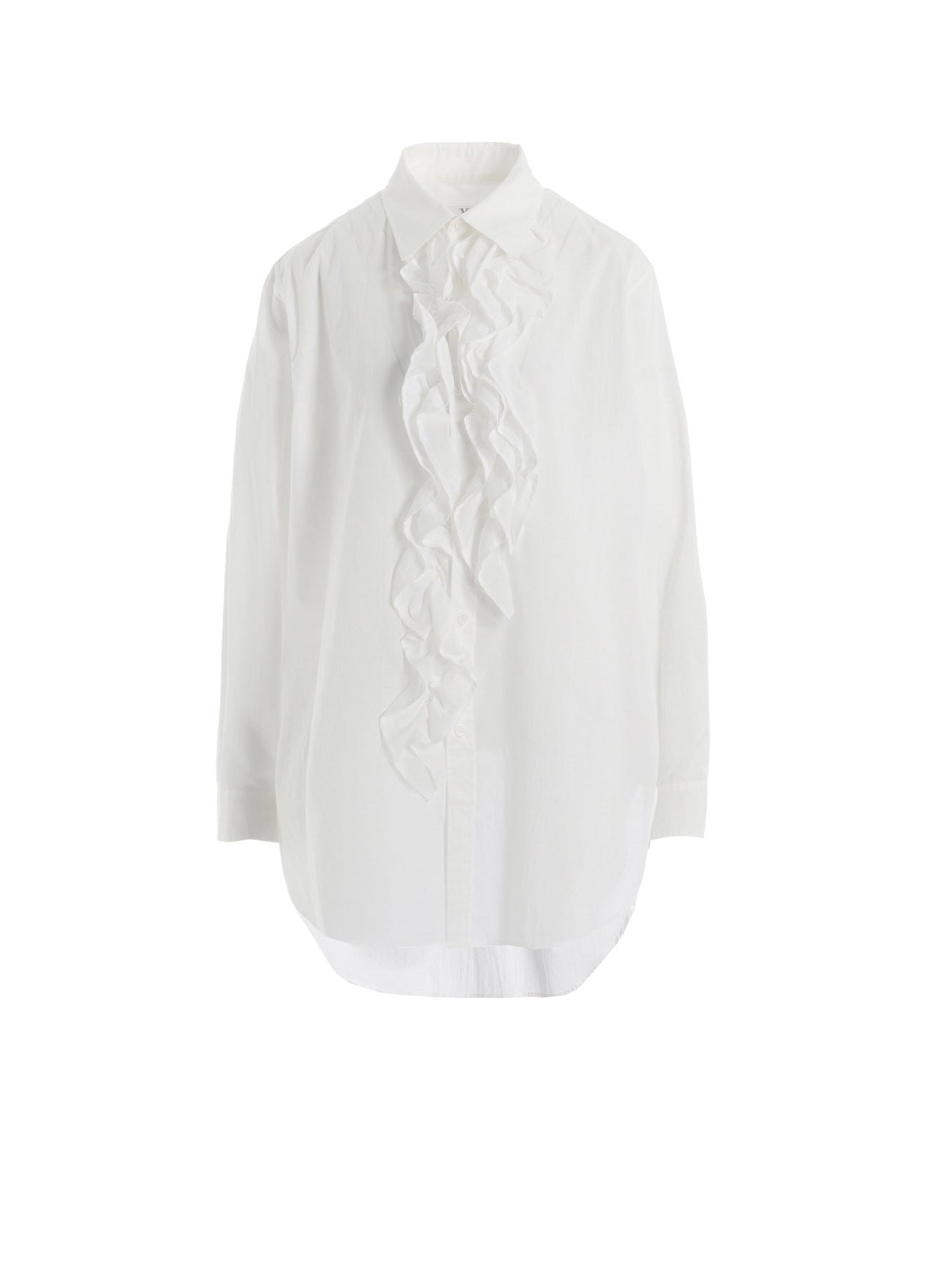 Women's Cotton Lawn Untrimmed Frill Blouse - Flowy Casual Top for Summer, Beach, and Office Wear
