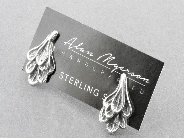 Layered Petal Stud Earrings - Sterling Silver 925 Hypoallergenic for Women - Perfect for Everyday Wear, Parties & Gifts