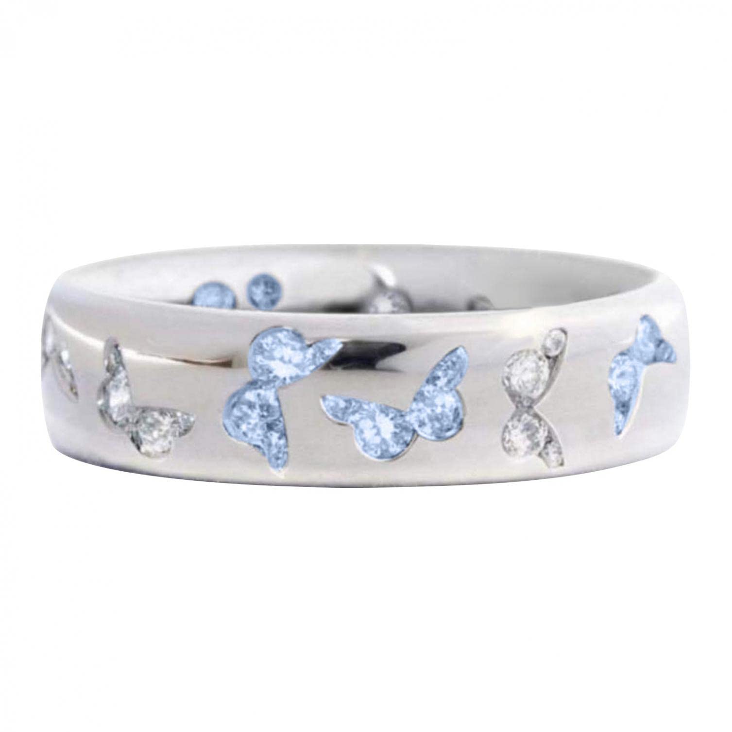 Butterfly Cubic Zirconia Women's Ring - Elegant Love Jewelry for Wedding, Party & Gift | Perfect for Teen Girls & Bridesmaids | Dainty Finger Ring for Anniversary, Engagement & Special Occasions
