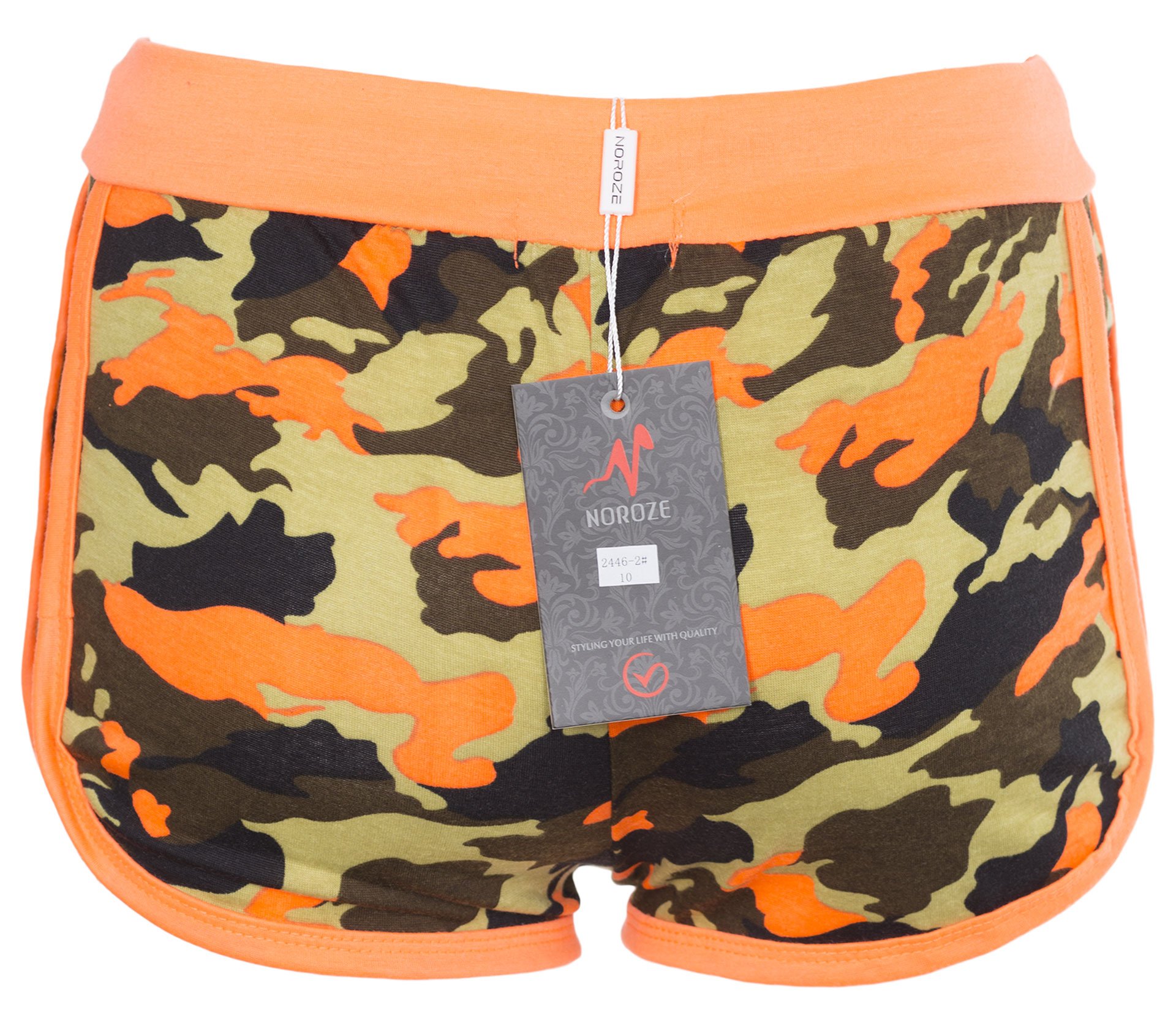 NOROZE Girls Kids Camo Brooklyn Rose Print Hot Pants Shorts - Trendy Camouflage Summer Shorts for Girls, Comfortable Stretchy Playwear, Perfect for Outdoor Activities, Playdates & Casual Wear