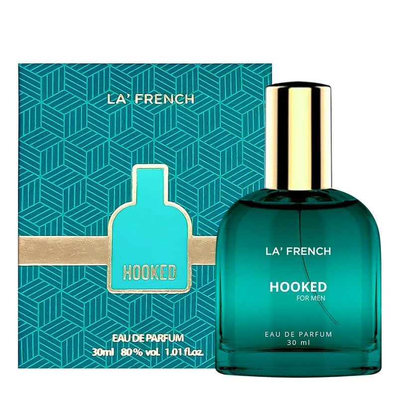 Premium French Hooked Perfume for Men 30ml - Long Lasting Eau De Parfum with Fresh Luxury Scent | Travel Size Cologne | Perfect for Date Night, Office & Special Occasions