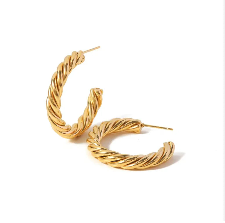 Allessandra Gold Earrings for Women - Elegant Dangle Hoop Earrings for Party, Wedding & Everyday Wear