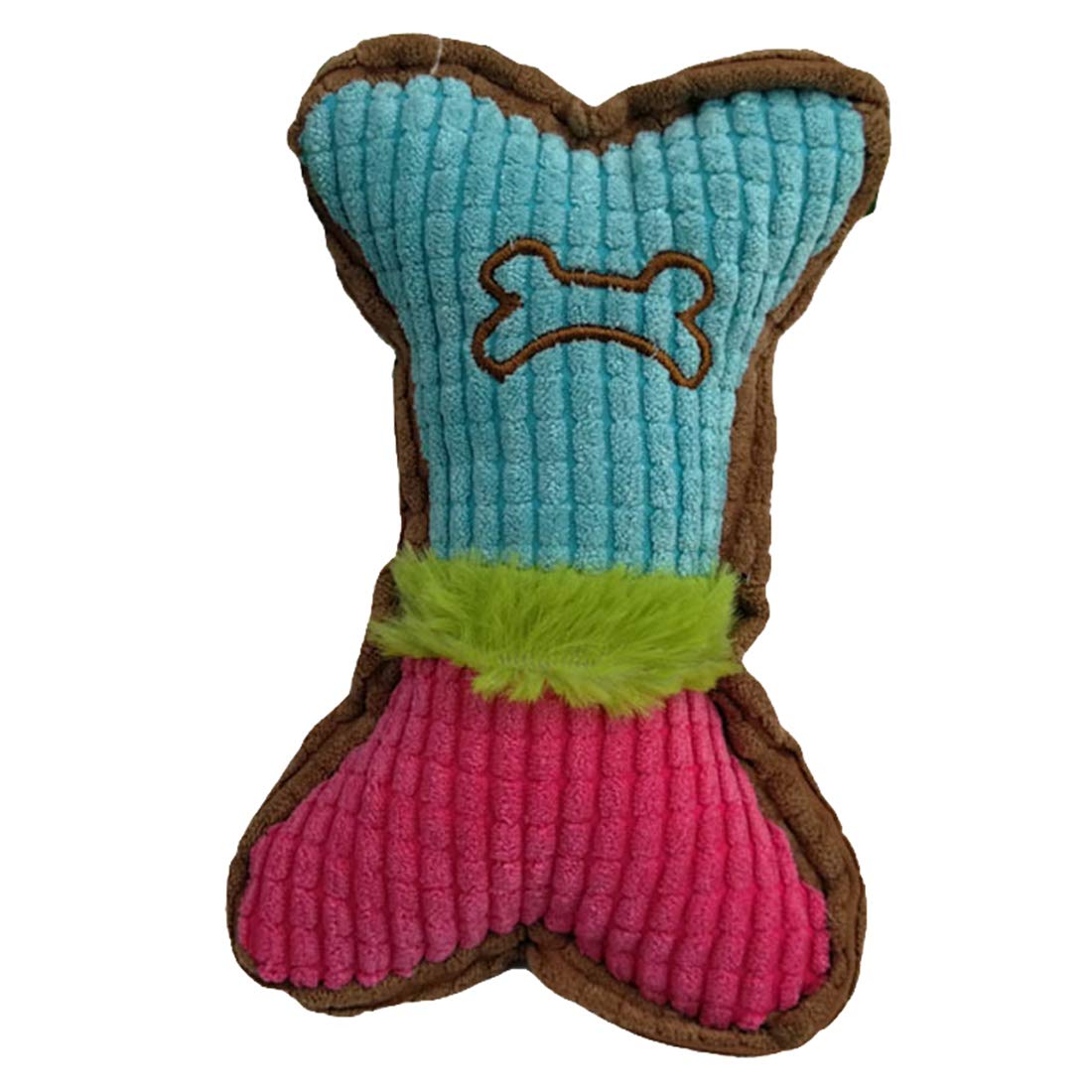 **Squeaky Plush Dog Toy - Durable Chew Bone Stuffed Animal for Small Puppies | Fun Interactive Playtime & Anxiety Relief for Bored Dogs**