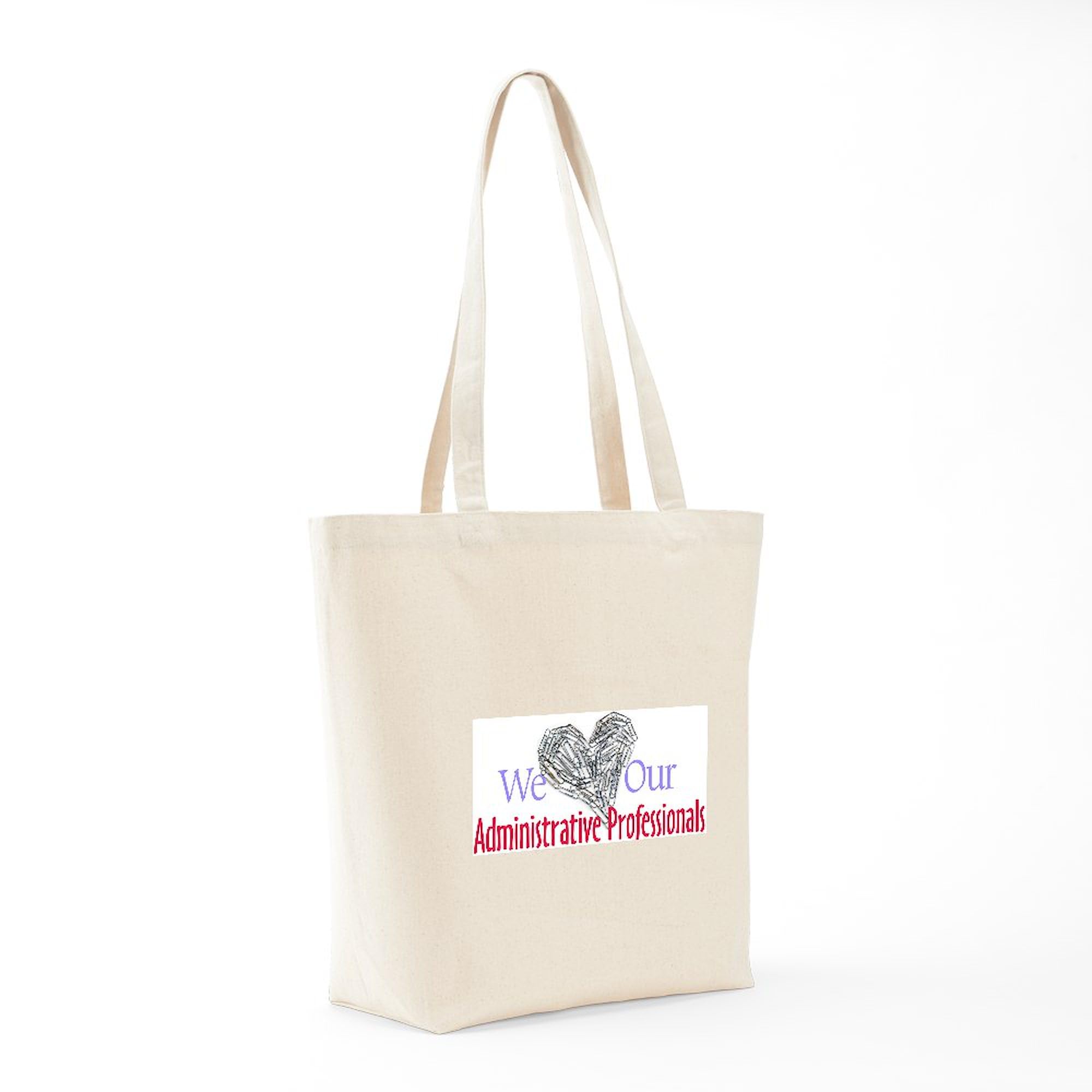 Administrative Professionals Day Tote Bag - Natural Canvas Reusable Shopping Bag for Office, Work & Gifts | Eco-Friendly Grocery Tote for Women