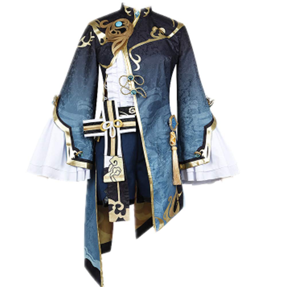Genshin Impact Xingqiu Cosplay Costume Full Set for Men - Custom Made Anime Outfit for Halloween, Cosplay Events & Conventions