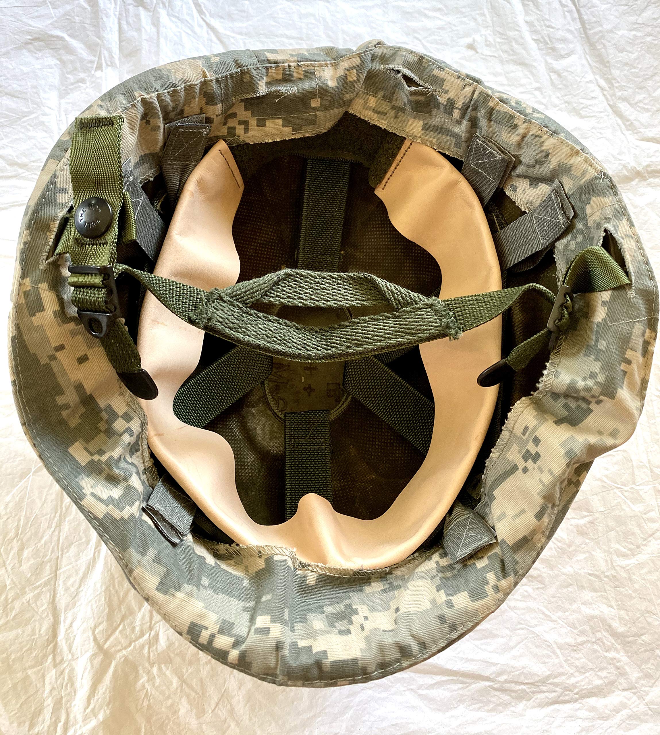 Original USGI PASGT Helmet with ACU Digital Camo Cover - Medium Size Military Tactical Gear for Airsoft, Paintball & Outdoor Survival