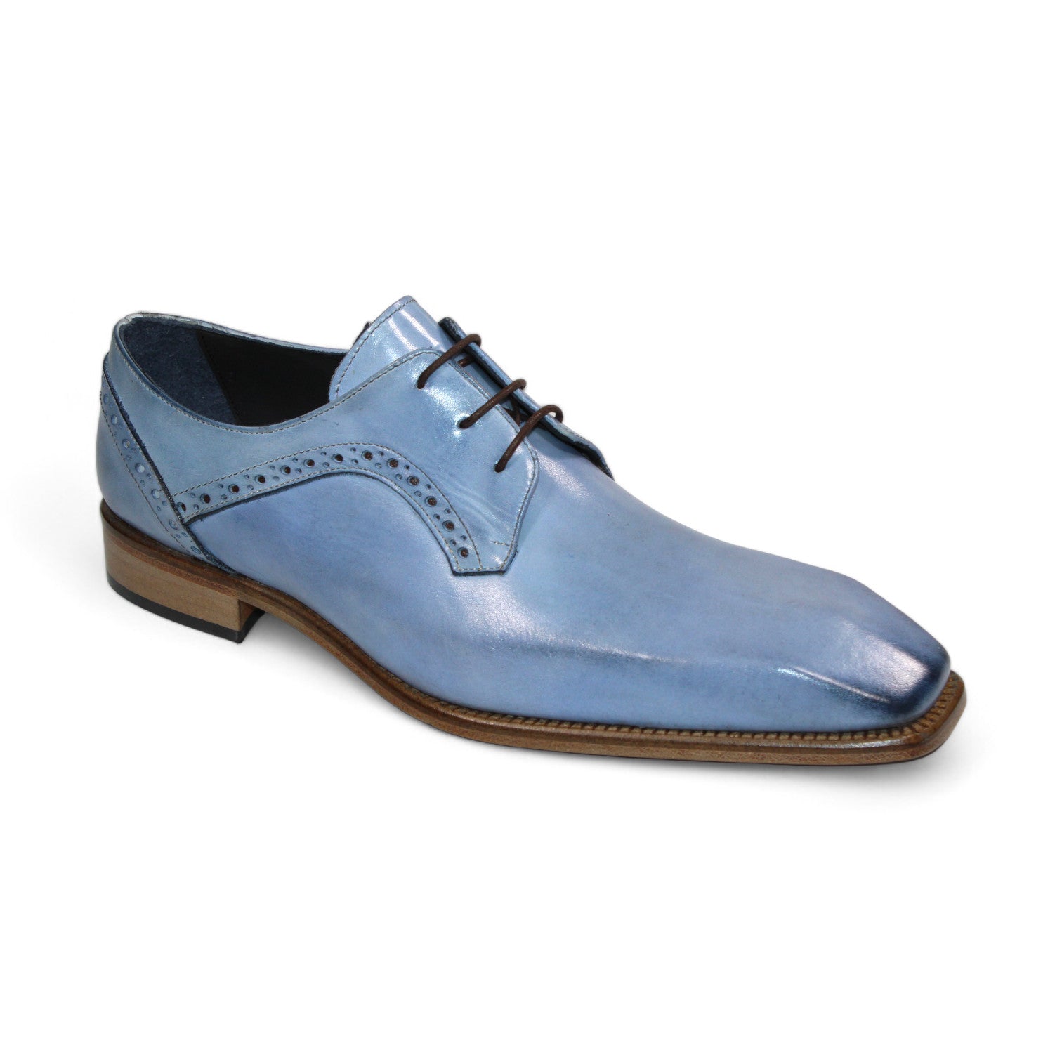 Duca Di Matiste Spada Luxury Italian Leather Wallet (Light Blue) - Perfect for Men's Everyday Carry & Gift Giving