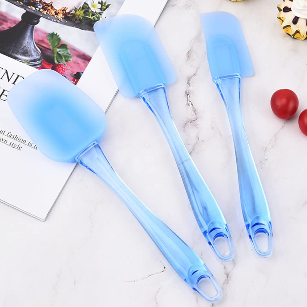 3-Piece Silicone Spatula Set for Baking - Non-Stick Kitchen Spatulas for Cake, Jam, Frosting & Cream - Perfect for Home Bakers, Cake Decorating & Kitchen Use - Dishwasher Safe & Heat Resistant