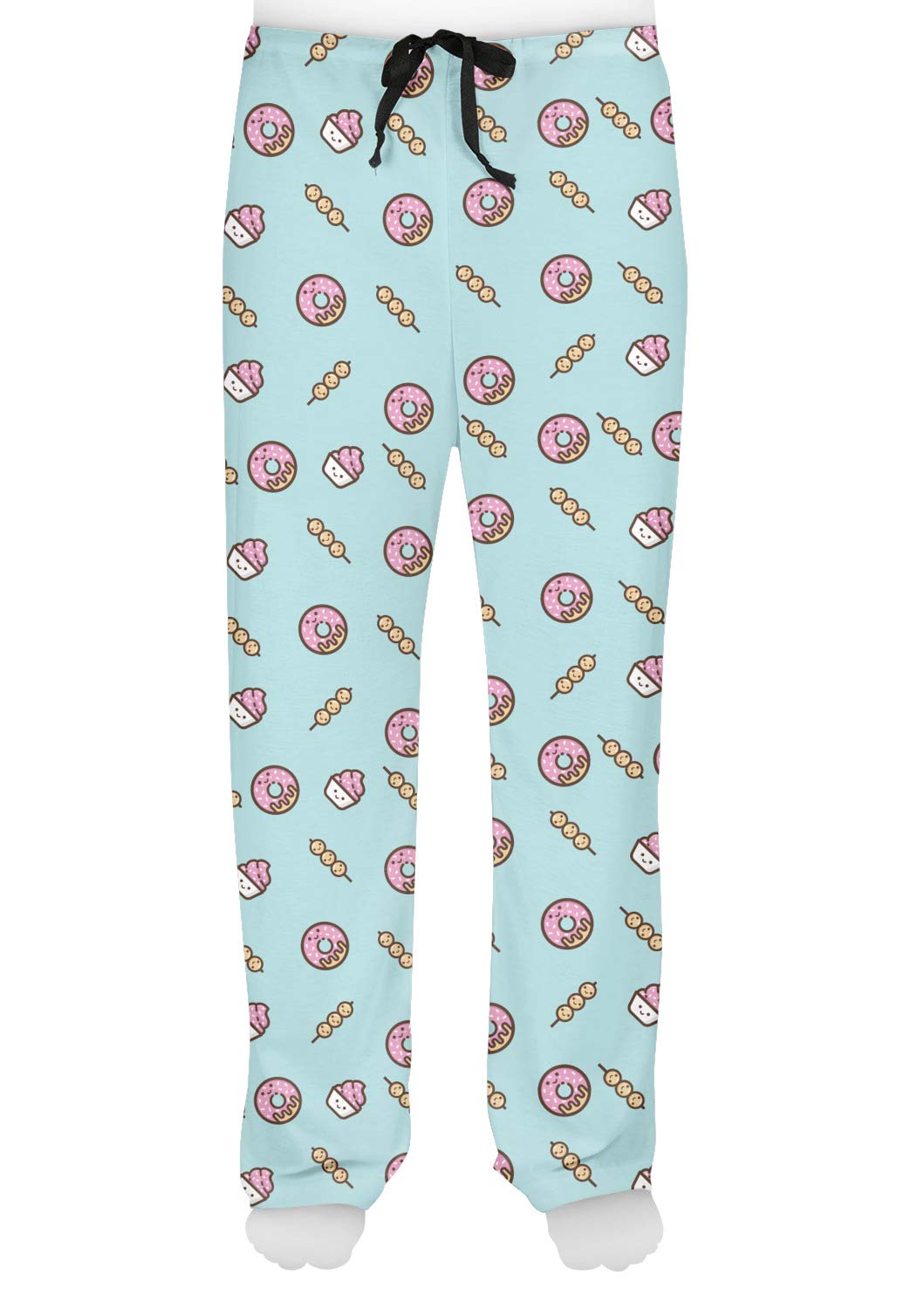 Men's Donut Print Pajama Pants - Soft Sleepwear Lounge Pants for Comfortable Nights - Size S, Blue - Perfect for Relaxing at Home or Sleepovers