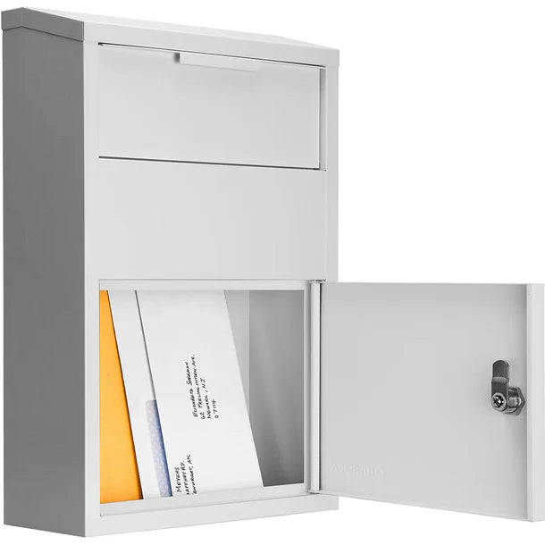 Barska CB13956 Large Locking Wall Mount Drop Box - Secure Storage for Valuables - Perfect for Home, Office, and Outdoor Use