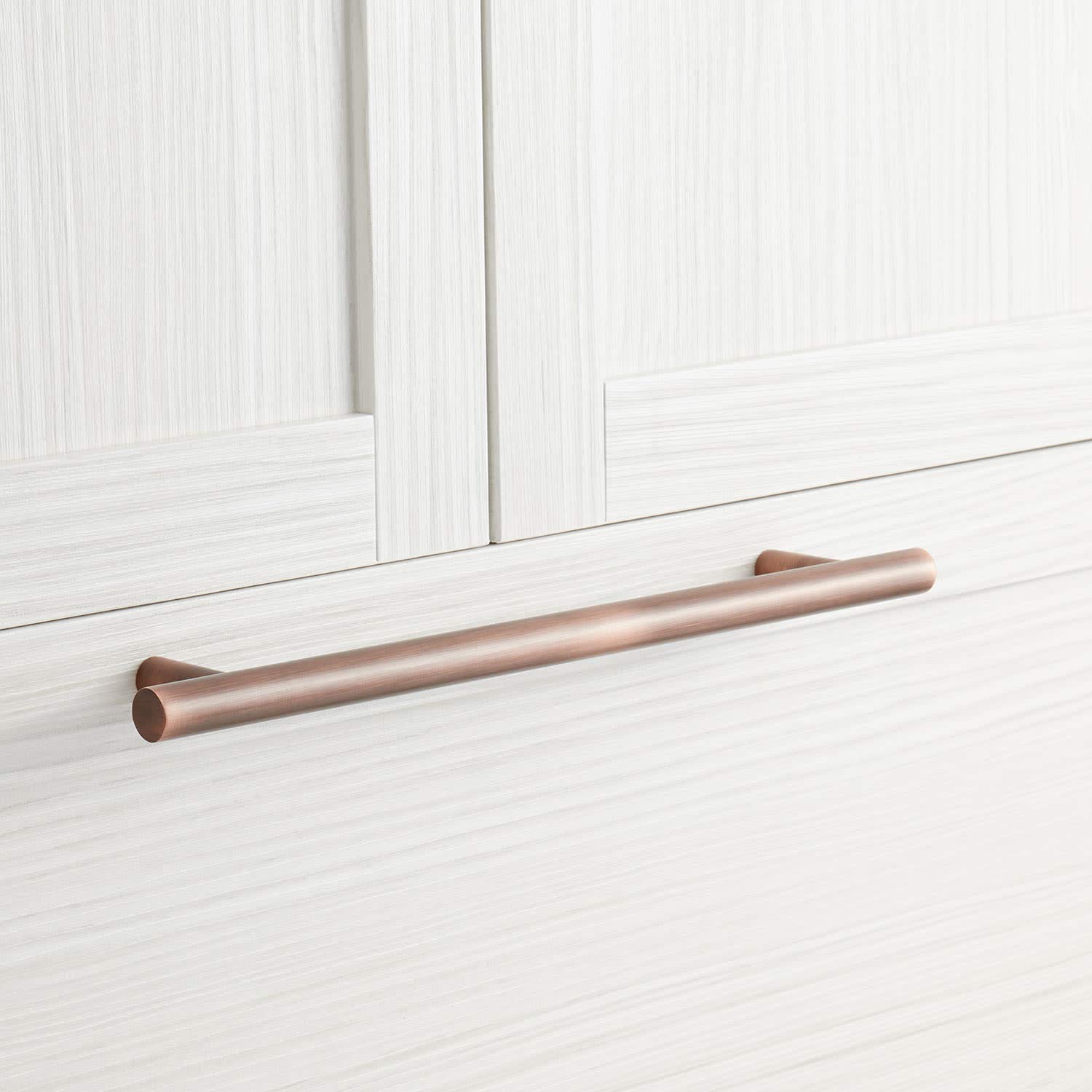 Signature Hardware 450267 Avignon 12 Inch Center-to-Center Bar Cabinet Pull - Antique Copper Finish - Perfect for Kitchen Cabinets, Bathroom Vanities & Furniture Drawers
