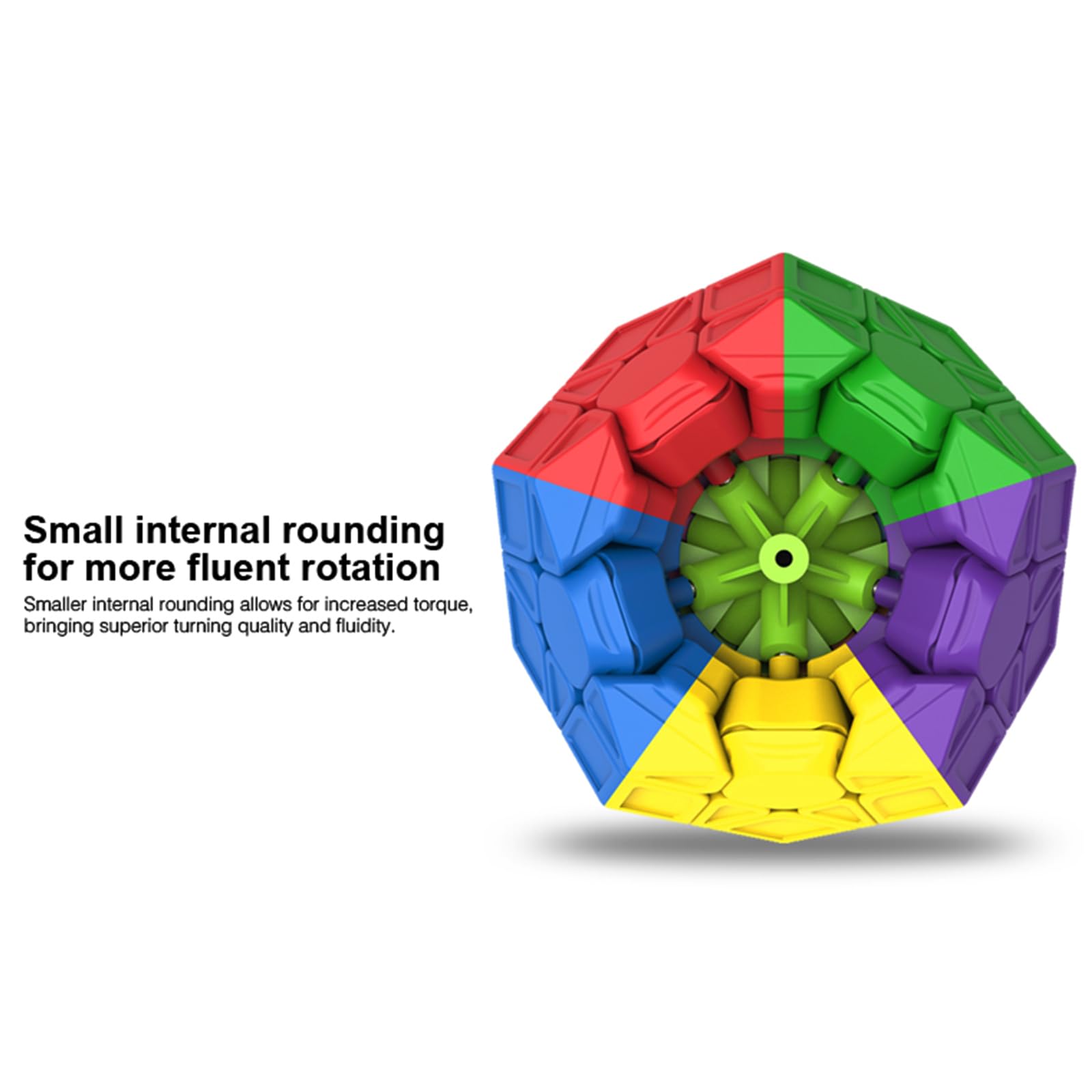 QYTOYS Megaminx Speed Cube Puzzle - Stickerless 3x3 Dodecahedron Magic Cube | Brain Teaser & STEM Learning Toy | Perfect for Speedcubing, Classroom Activities & Stress Relief