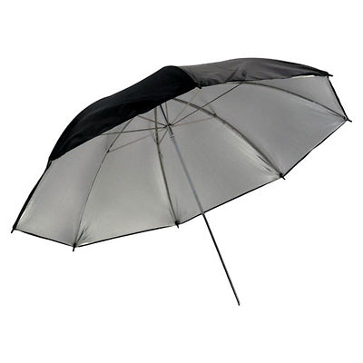 Promaster 45-Inch Windproof Umbrella - Black/Silver - Compact & Durable for Rain & Sun Protection - Perfect for Commuting, Travel & Outdoor Activities