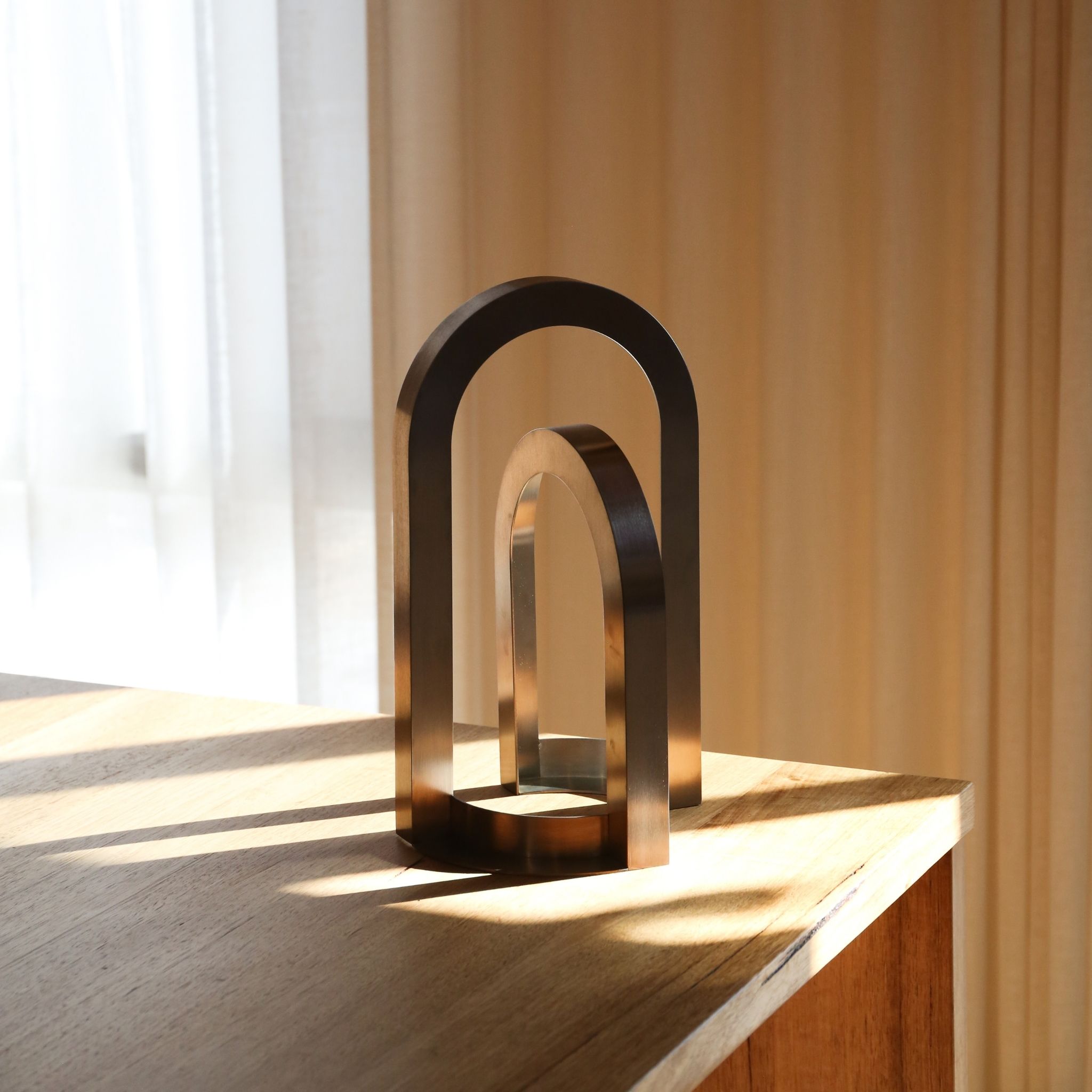 Kristina Dam Studio Arch Sculpture - Modern Abstract Home Decor for Living Room, Office & Shelf Display