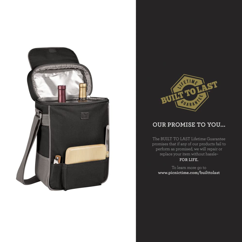 PICNIC TIME NFL Unisex-Adult Insulated Wine & Cheese Tote Bag with Cutting Board - Perfect for Tailgating, Outdoor Picnics & Game Day Parties