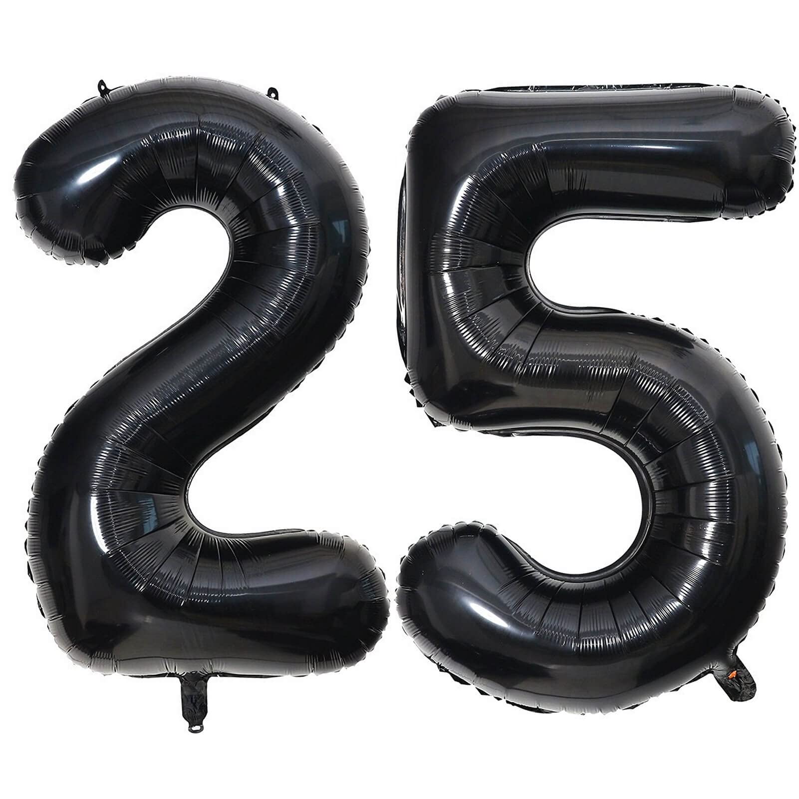 40 Inch Black 25 Number Balloons - Giant Jumbo Foil Mylar Helium Balloons for Birthday Party Decorations | 25th Anniversary, Graduation, Gender Reveal & Special Events