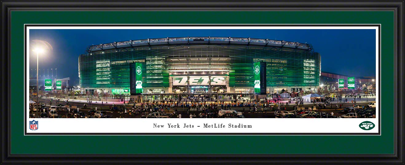 New York Jets Panoramic Posters - MetLife Stadium Wall Art & Decor by Blakeway Panoramas | Perfect for Game Rooms, Sports Bars & Fan Gifts