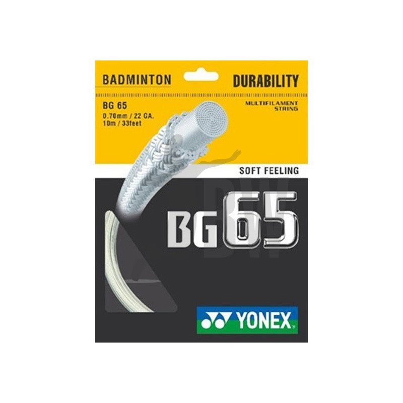 Yonex BG65 Badminton String - High Performance Synthetic Gut for Durability & Control | Perfect for Tournaments & Recreational Play