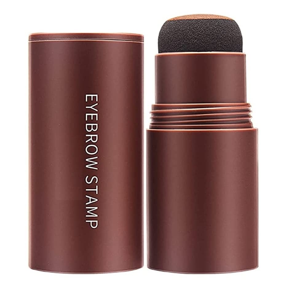 SHENY Waterproof Eyebrow Stamp Kit with 3 Stencils - Easy DIY Eyebrow & Hair Tattoo Stamping Tool, 10g (Brown) | Perfect for Busy Mornings, Travel & Makeup Beginners