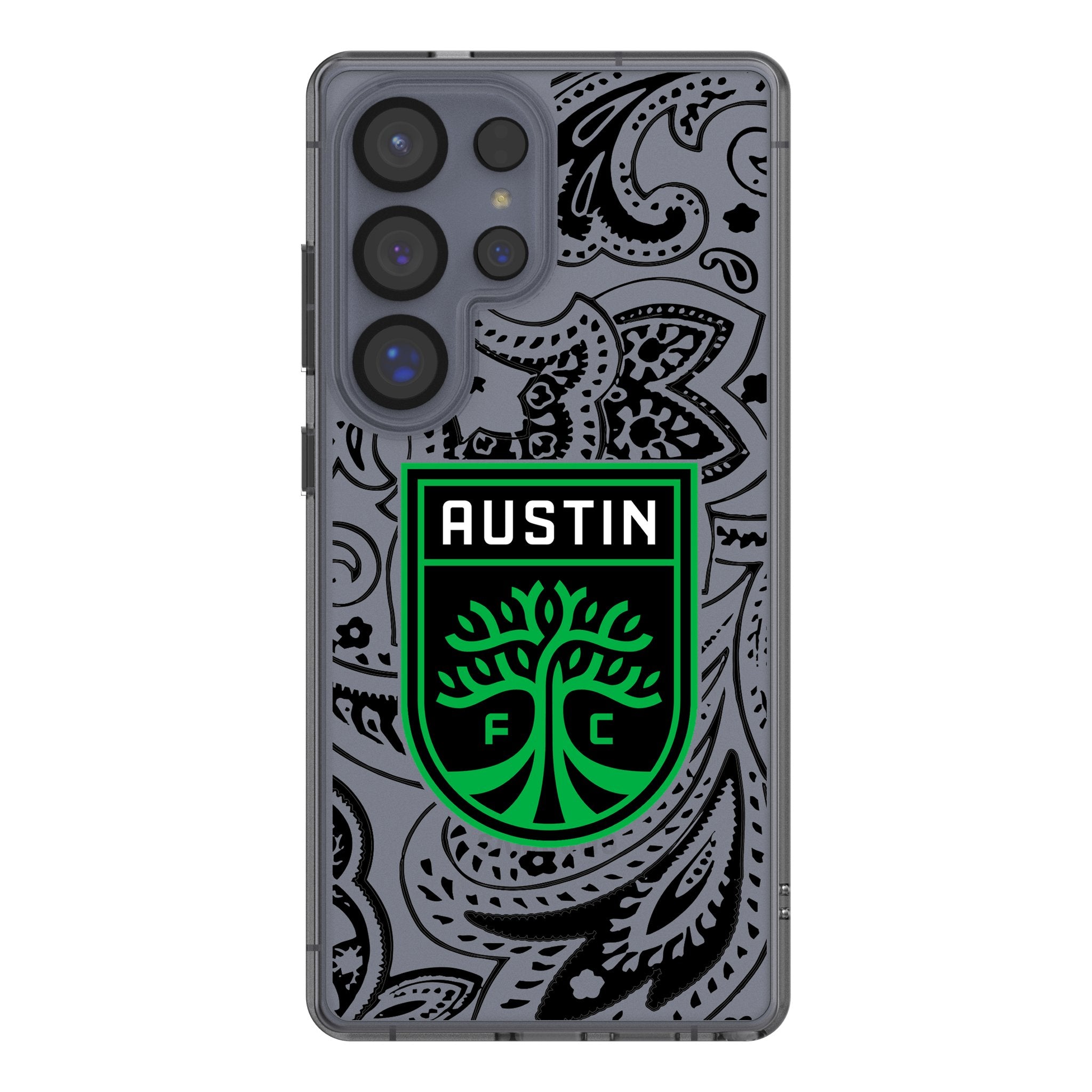 Austin FC Paisley Clear Phone Case for Samsung Galaxy S21/S22/S23 - Slim Protective Cover with Team Logo - Perfect for Fans, Game Days & Everyday Use