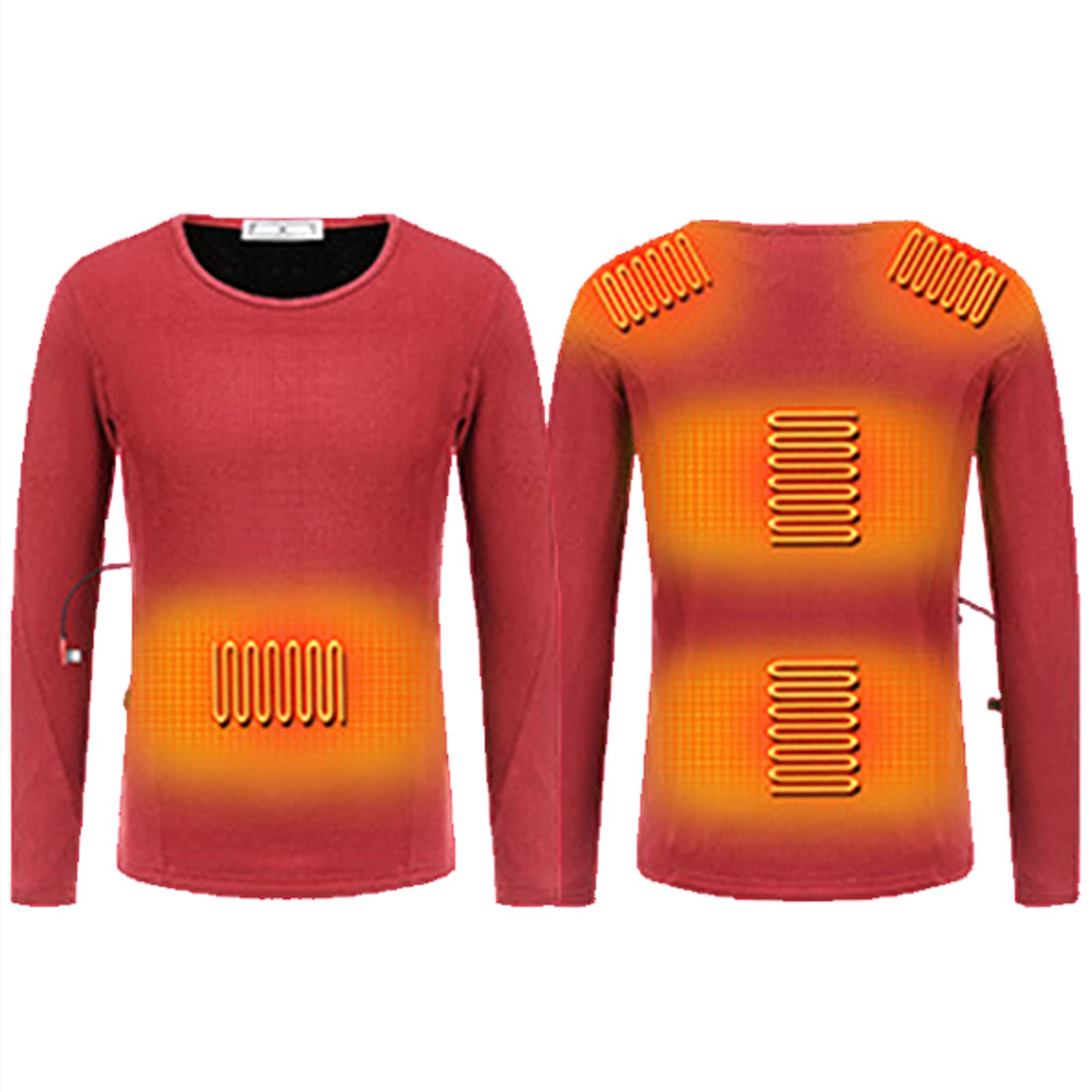 USB Heated Thermal Underwear for Men & Women - Smart Heating Base Layer with Velvet Lining for Skiing, Cycling, Hunting - Winter Warmth Gear for Outdoor Sports & Cold Weather Activities