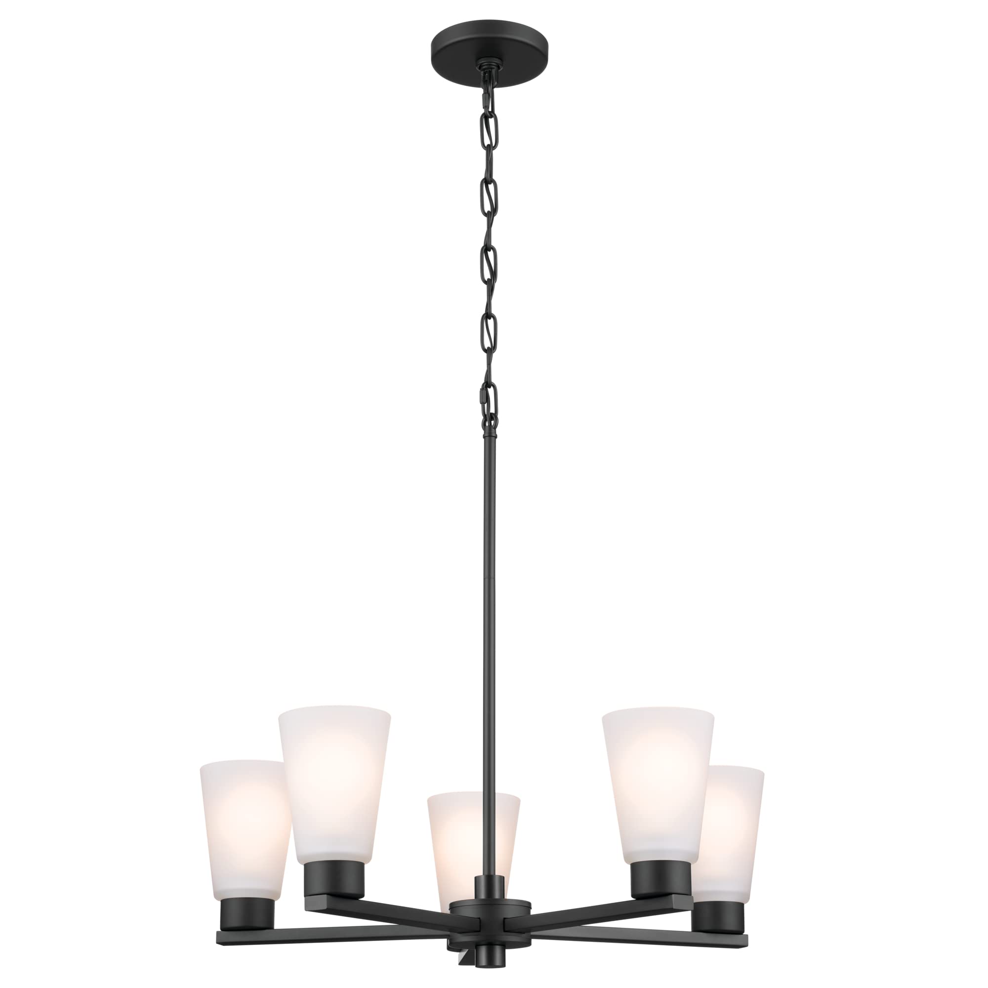 Kichler Stamos 5-Light Modern Black Chandelier - 24