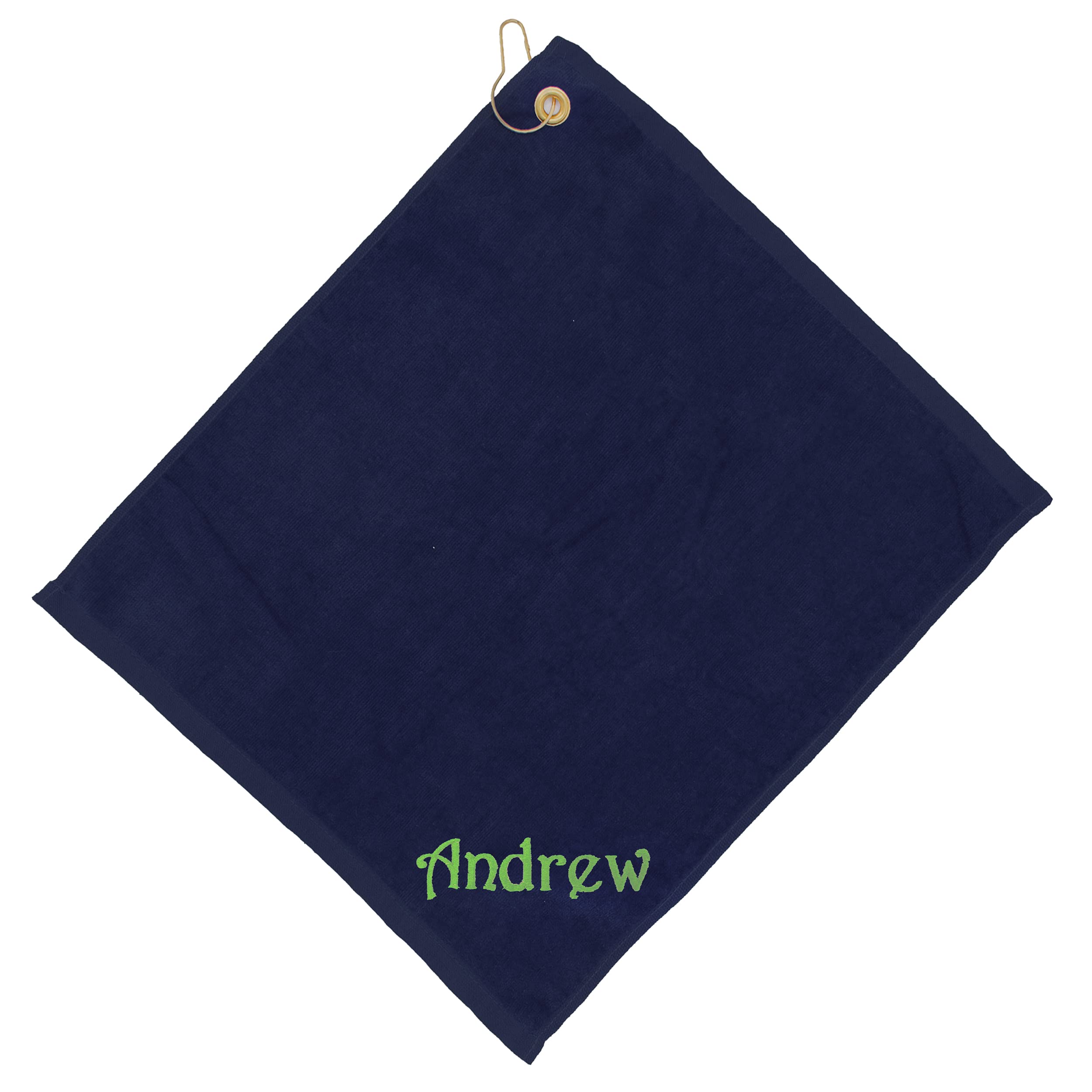 Custom Embroidered Golf Towel - Personalized Golf Accessories Gift for Men & Women - Premium Absorbent Microfiber - Navy Blue - Perfect for Golf Courses, Tournaments & Sports Events