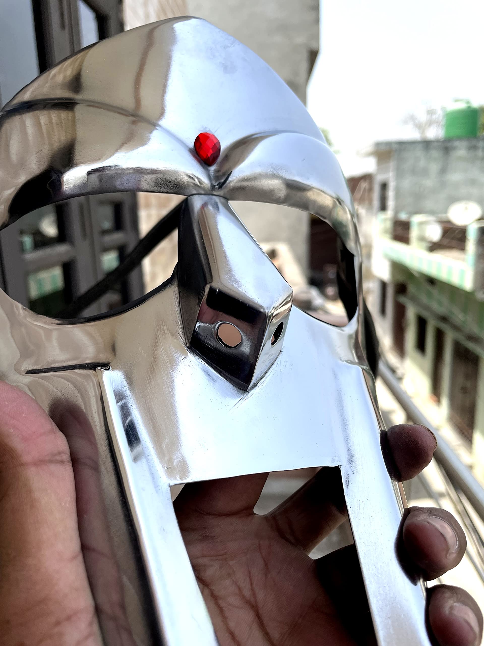 MF Doom Mask - Medieval Roman Gladiator Helmet Face Mask for Cosplay, LARP & Historical Reenactment | Perfect Halloween Costume & Christmas Gift for Collectors | Age of Crafts