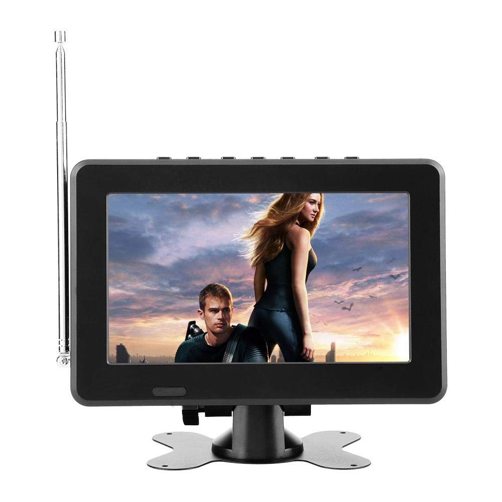 EBTOOLS 7/10 Inch Portable Car Digital TV - 1080P HD LCD Screen with ATSC Tuner & FM Radio, Includes Remote Control - Perfect for Road Trips, Camping, and RV Travel Entertainment
