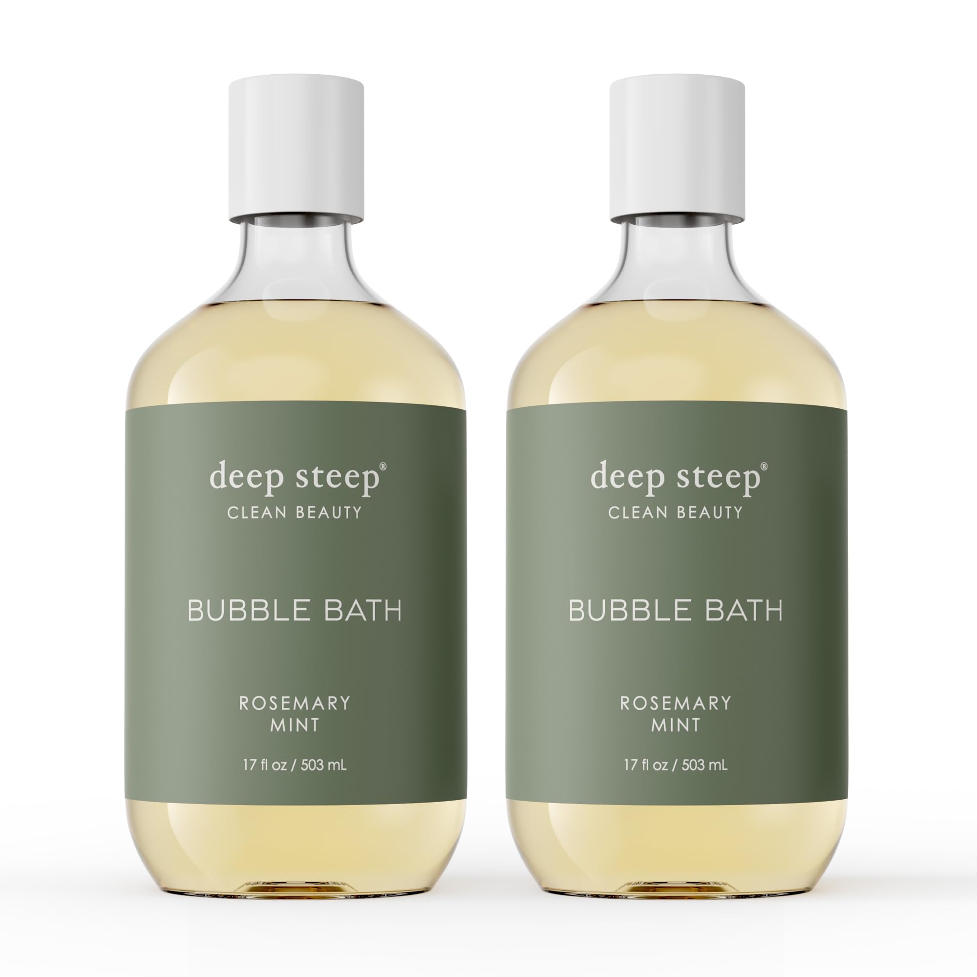 Deep Steep Rosemary Mint Bubble Bath - 17 oz (Pack of 2) | Relaxing Aromatherapy for Stress Relief & Self-Care | Perfect for Spa Nights & Gift Sets