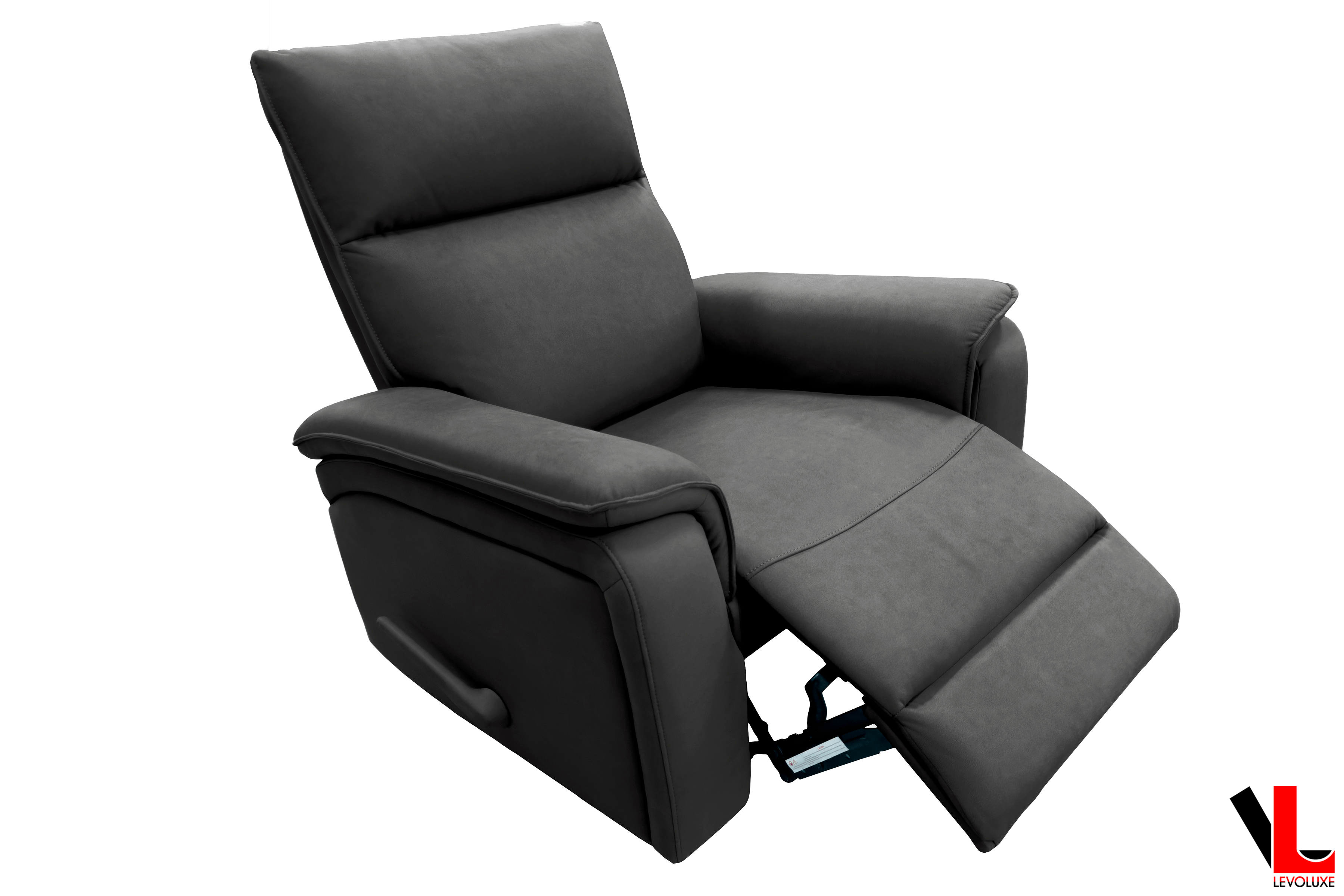 Sereno 3-Piece Reclining Sofa Set with Loveseat and Rocking Chair in Jaxxon Smoke - Modern Living Room Furniture for Home Theater, Family Gatherings & Relaxation