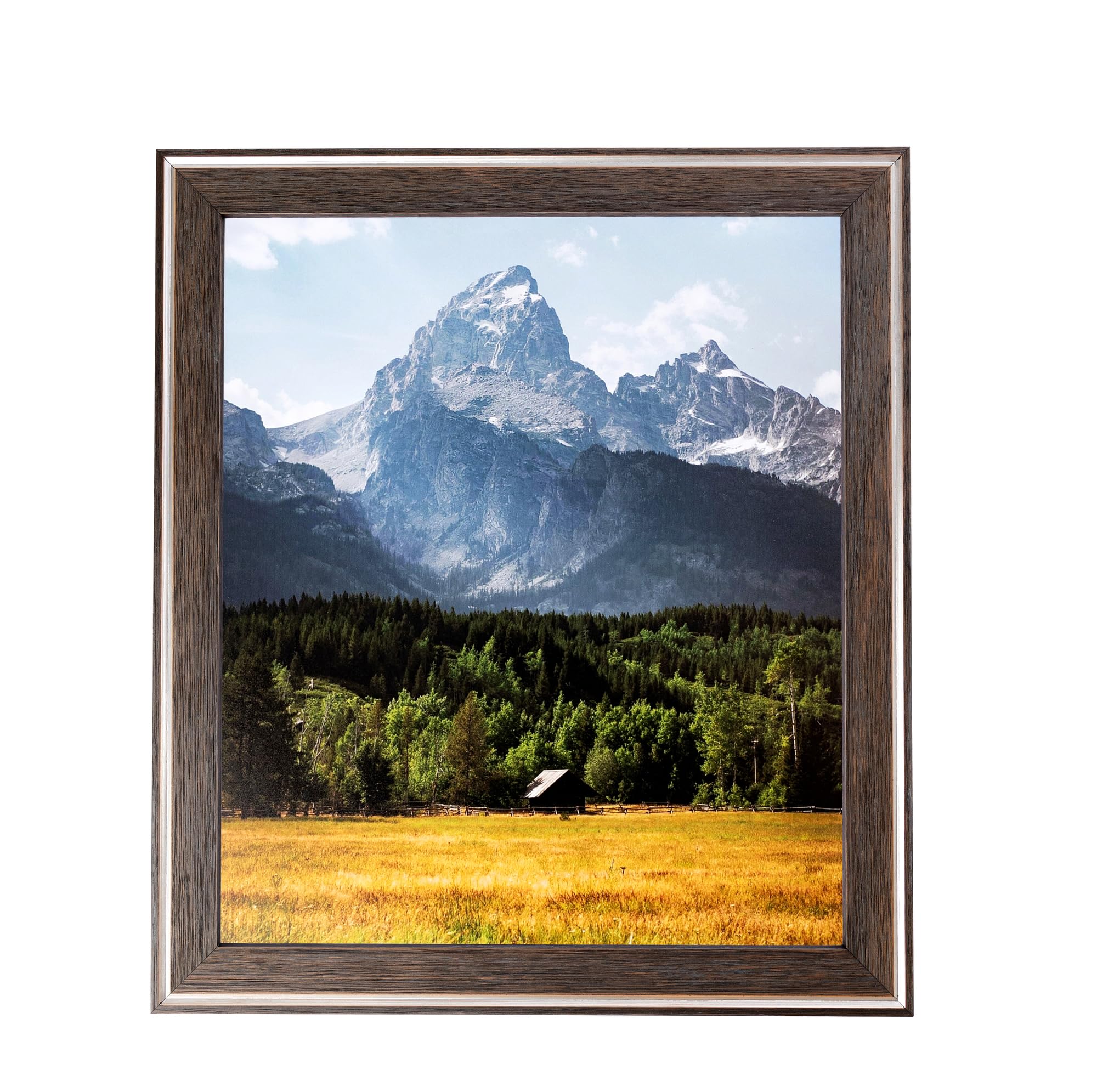 ArtToFrames 16x20 Inch Gray Picture Frame - 1.25 Inch Custom Wood Poster Frame in Contrast Grey with 3/16 Inch Foam Backing & Regular Acrylic (FBPLD11217-16x20) - Perfect for Home Decor, Office Wall Art, and Photo Displays
