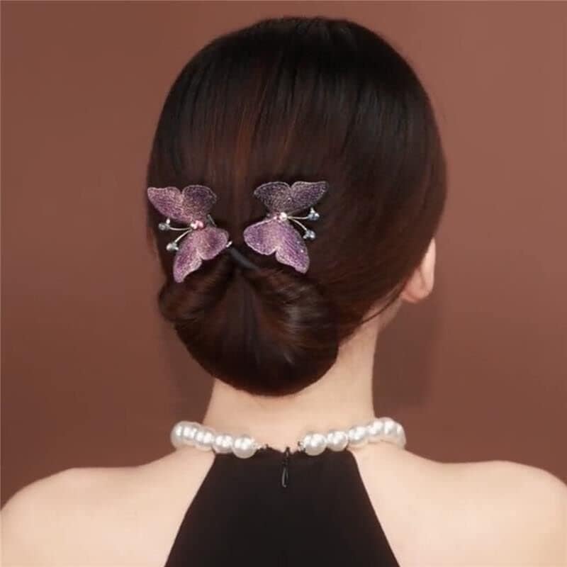 Magic Hair Bun Maker for Women - Elegant Lazy Hair Curler Pin with Sparkling Crystal Design, DIY Hair Styling Accessories for Girls & Women | Perfect for Parties, Weddings, and Everyday Hairstyles