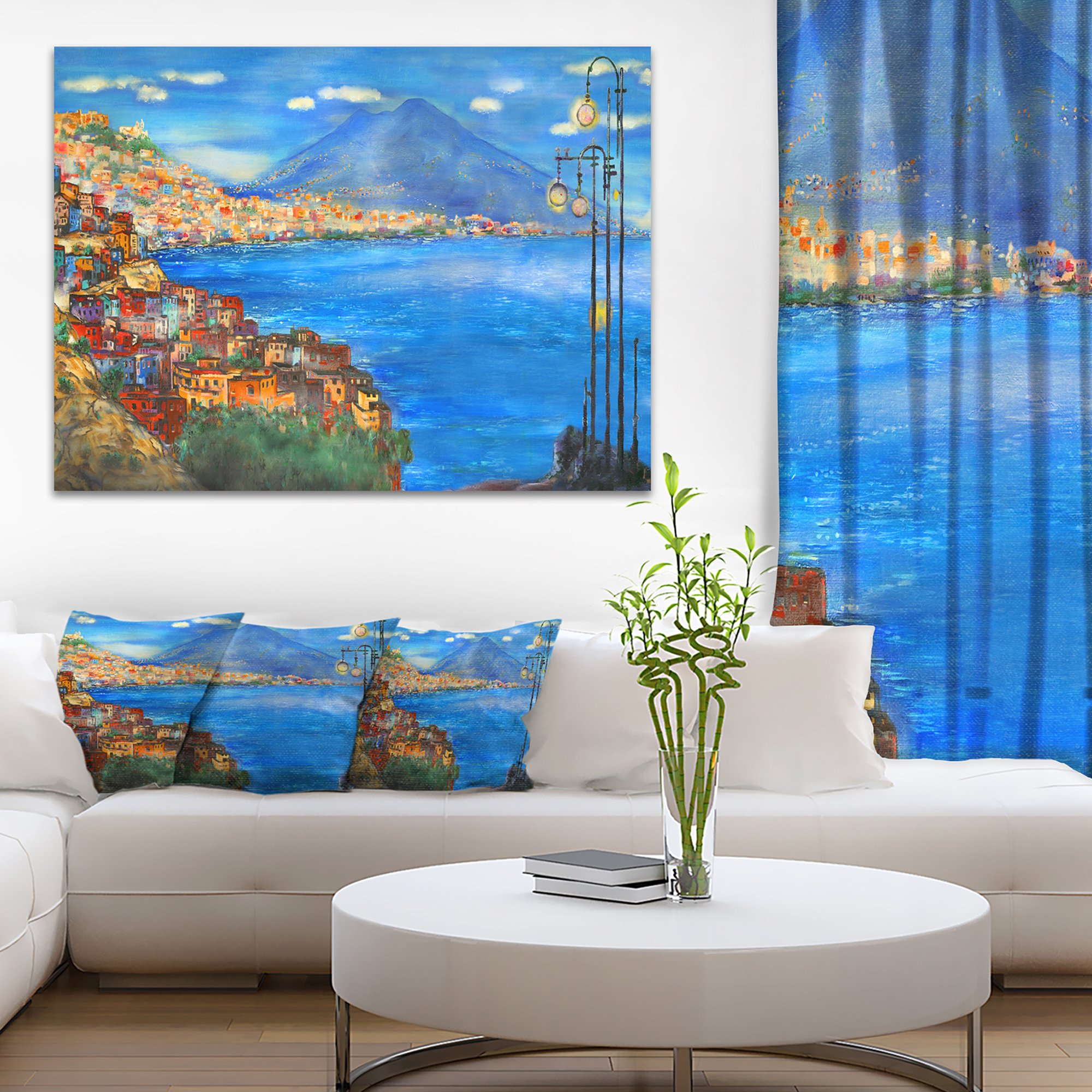 Saturday Night Sea Landscape Painting Canvas Print - Coastal Wall Art for Living Room, Bedroom & Office Decor