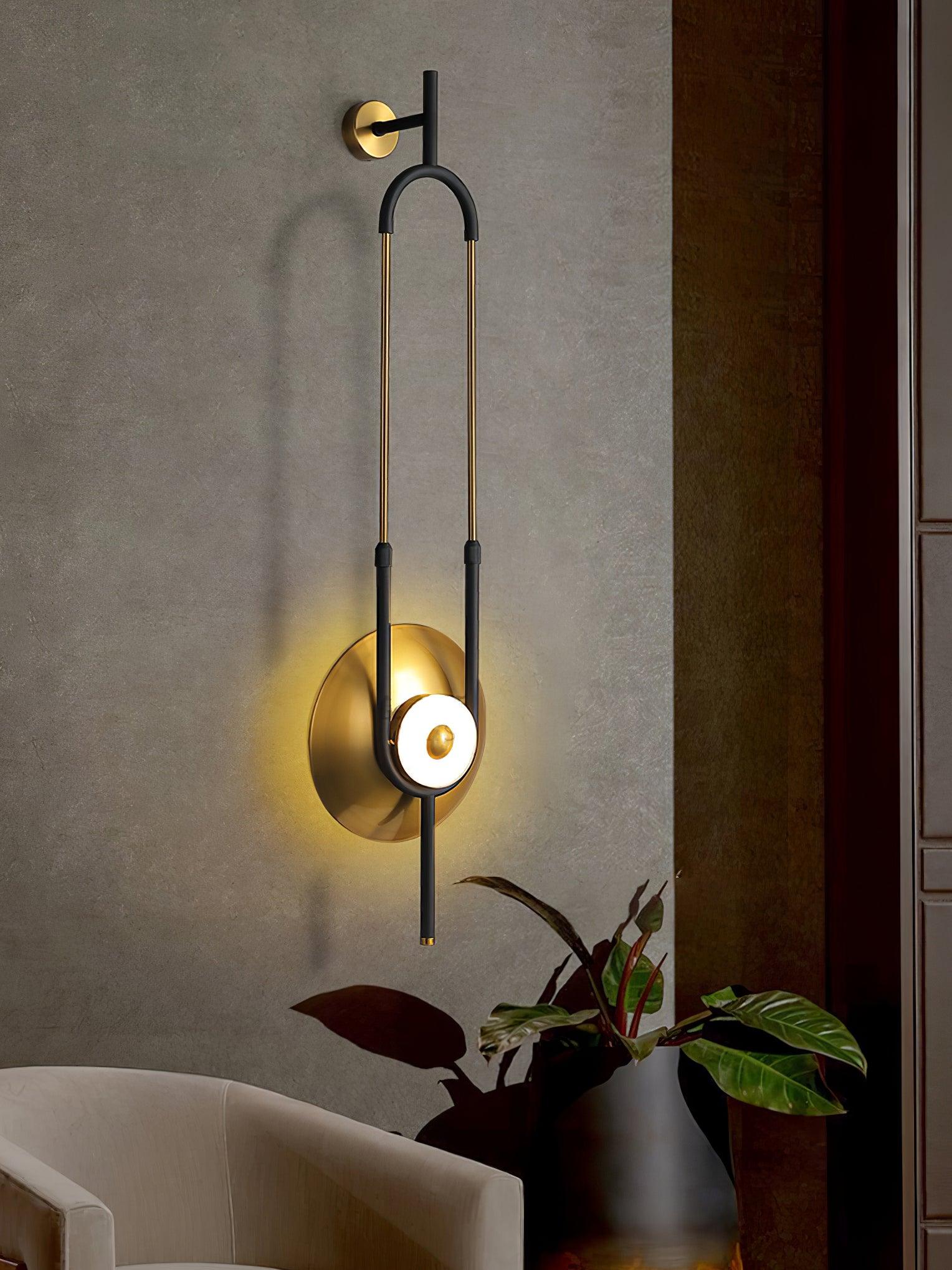 Ellipse Ring Marble Wall Light - Modern Minimalist Sconce for Living Room, Bedroom, and Hallway Decor - Elegant Marble Finish with LED Lighting
