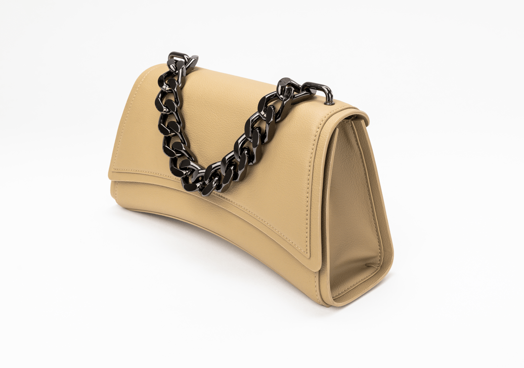 Vegan Cactus Leather Crossbody Bag - Eco-Friendly Beige Sand Handbag for Women | Perfect for Casual Outings, Travel & Everyday Use