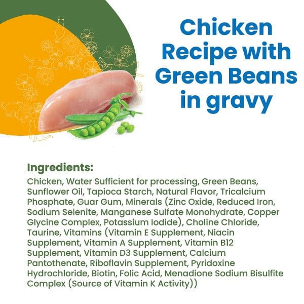 Almo Nature HQS Complete Chicken with Green Beans in Gravy Canned Cat Food - High Protein Wet Cat Food for Adult Cats - Perfect for Picky Eaters & Digestive Health - Ideal for Mealtime, Travel & Emergency Kits