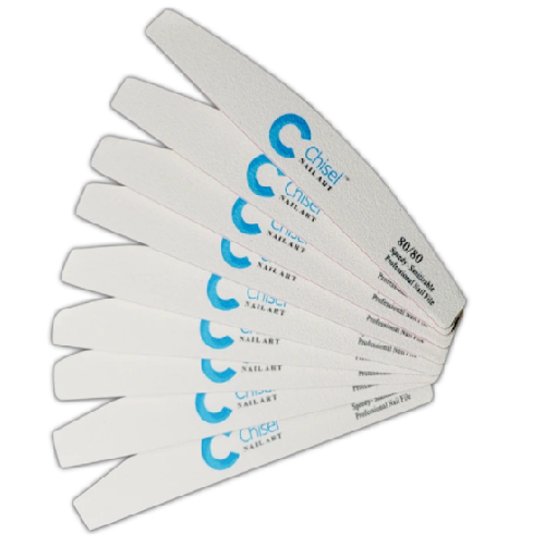 80/80 White Half Moon Chisel File - Professional Woodworking & Metalworking Tool for Precision Shaping and Smoothing