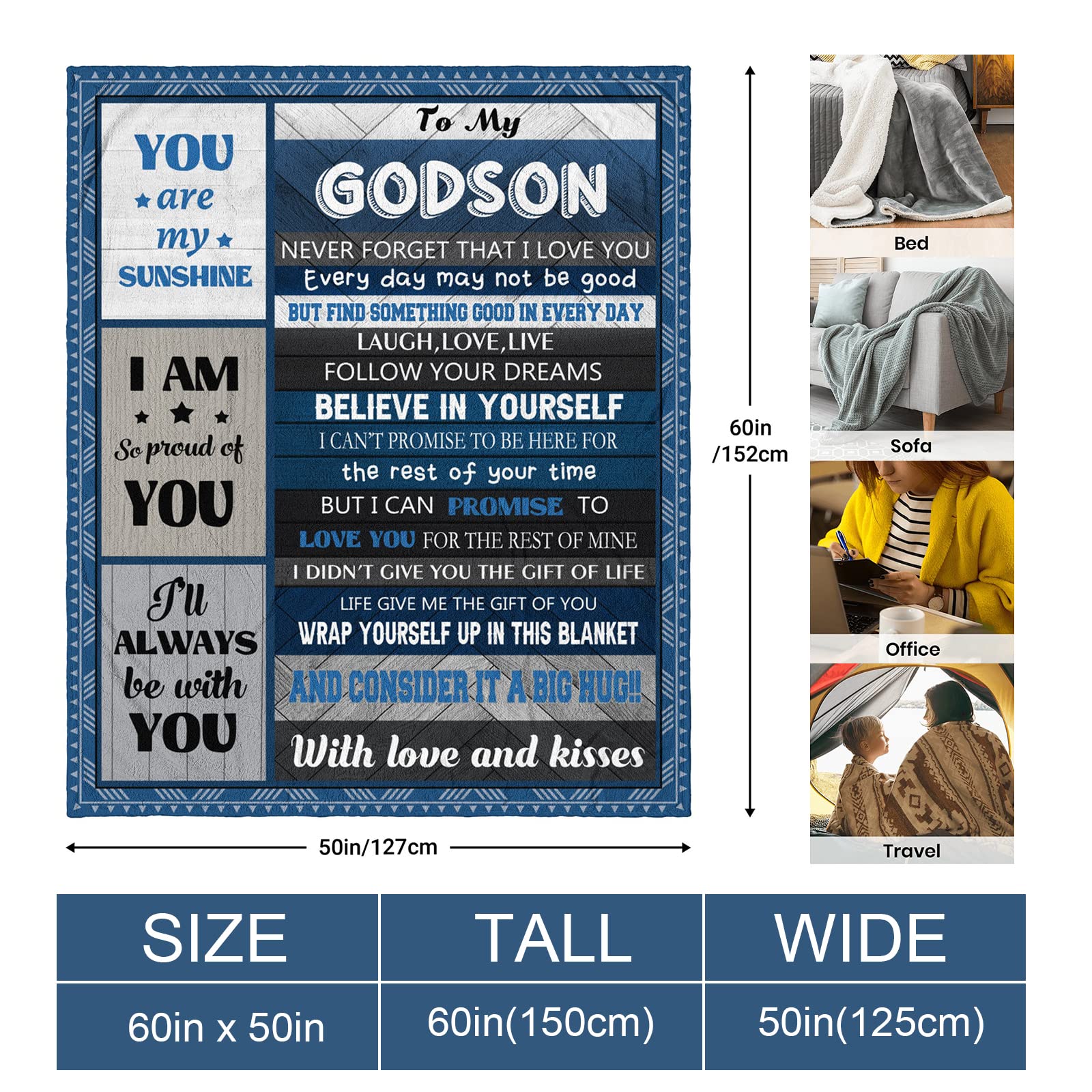 Godson Baptism Blanket - 60
