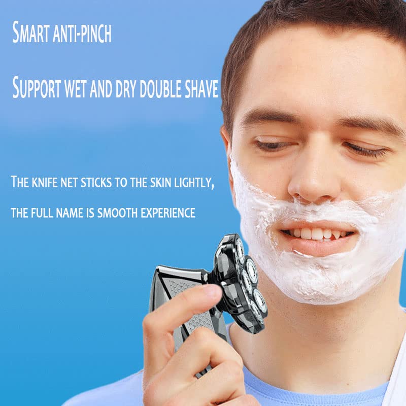 5-in-1 Rechargeable Electric Razor for Men - Beard Trimmer, Body Groomer & Head Shaver Kit | Wet/Dry Use for Face, Chest, Back & Bald Head Grooming | Perfect for Travel & Daily Shaving Routine