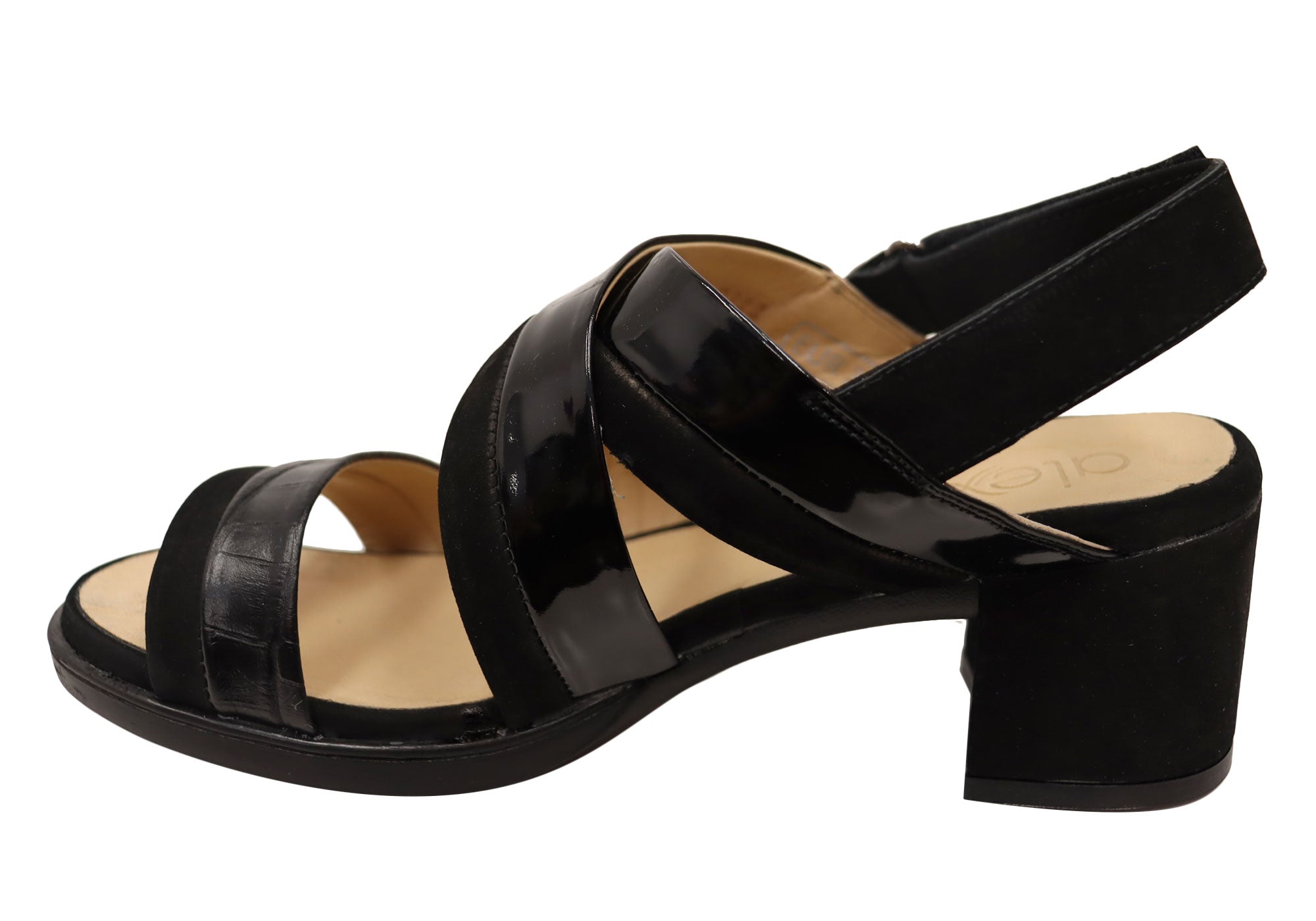 Opananken Nancie Women's Comfortable Leather Mid Heel Sandals - Stylish & Supportive for Work, Date Night & Summer Outings