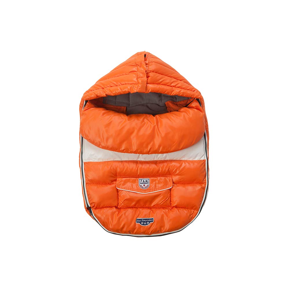 7AM Enfant Baby Shield Extendable Baby Bunting Bag - Universal Fit for Strollers, Car Seats & Carriers - Orange Peel Color - Small Size - Perfect for Winter Outings & Outdoor Adventures