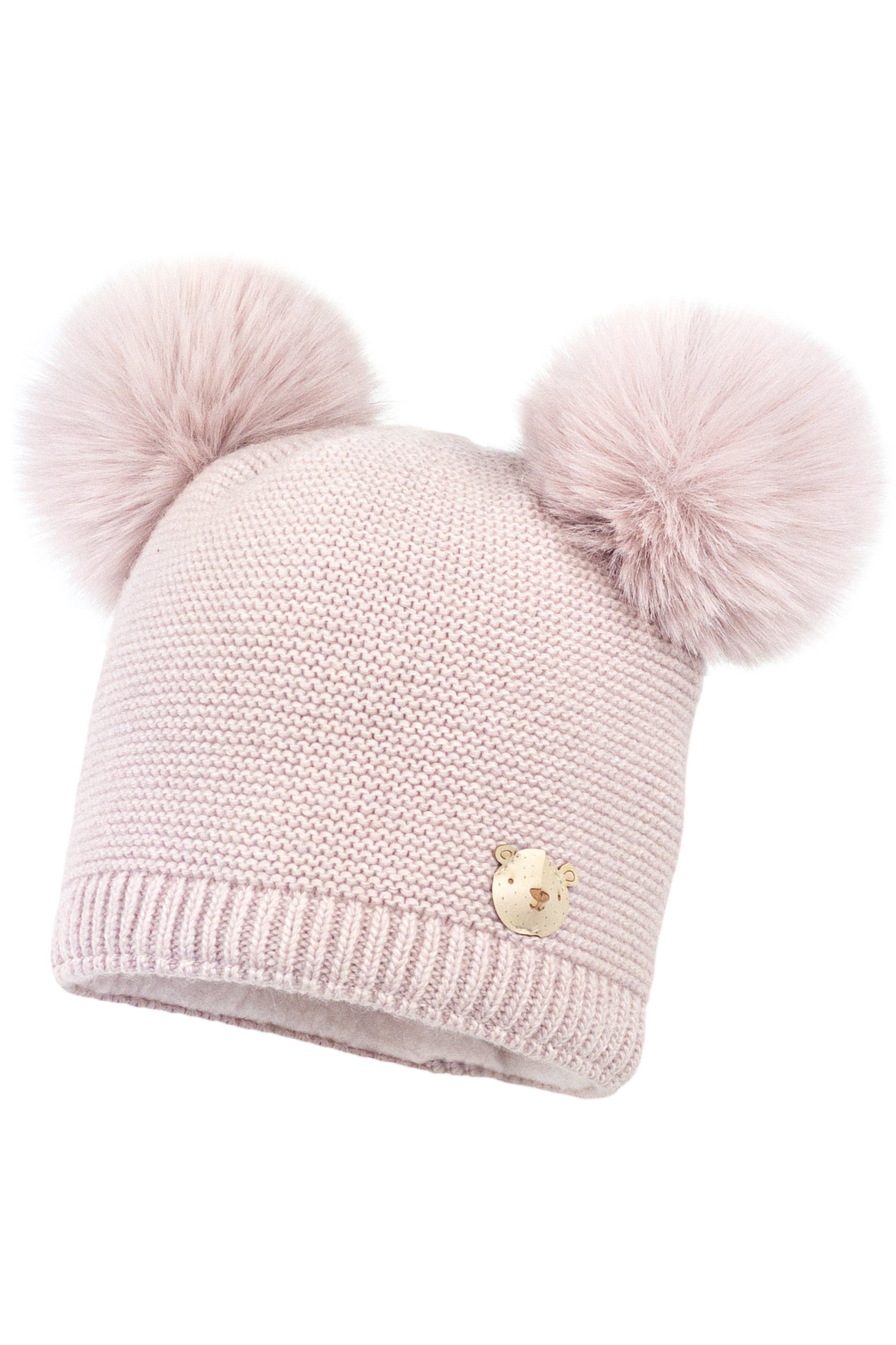 Luxury Cashmere Double Faux Fur Pom Pom Winter Hat for Women - Soft Warm Beanie with Faux Fur Balls - Perfect for Cold Weather, Skiing, Snowboarding & Outdoor Activities