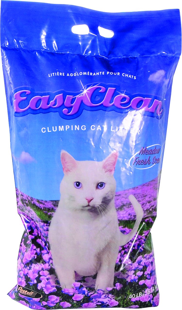 683007 Easy Clean Scoop Scented Cat Litter for Pets - 40 Pound Bag | Odor Control Clumping Clay Litter for Multi-Cat Households & Large Litter Boxes