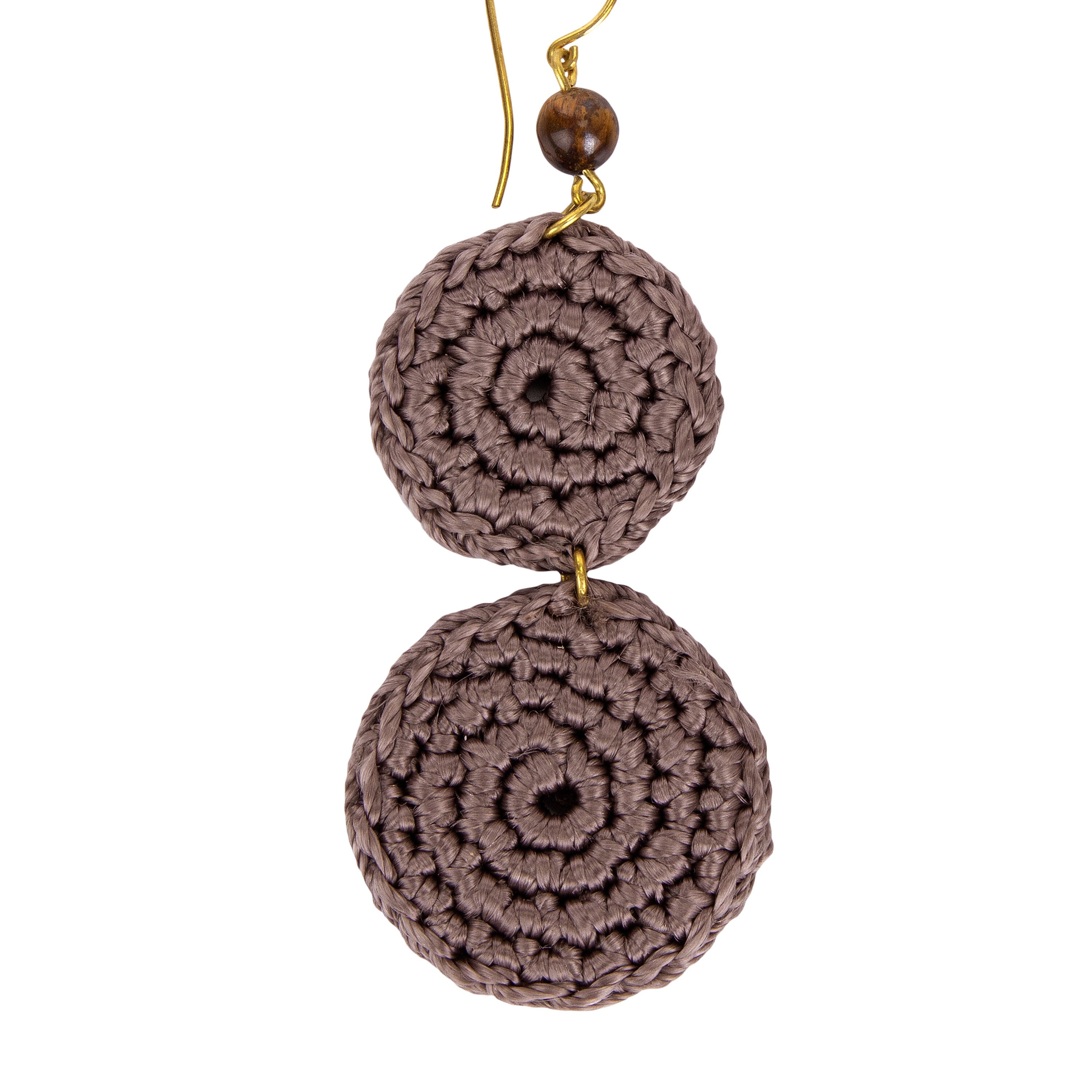 Elegant Jasper Double Disc Earrings for Women - Boho Chic Dangle Jewelry for Casual & Party Wear