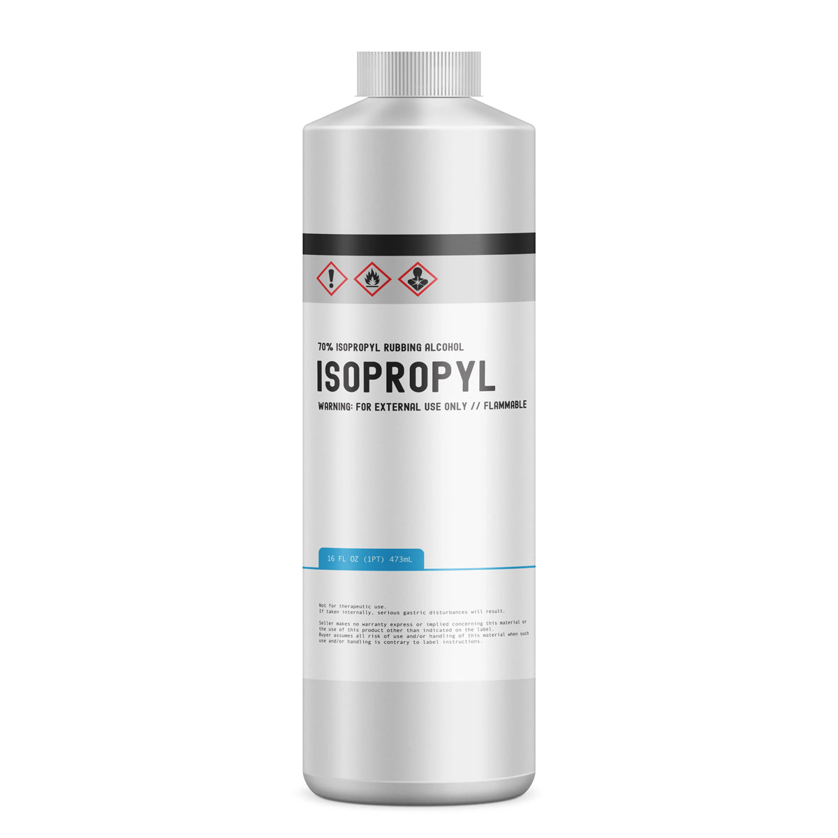 70% Isopropyl Alcohol 16 oz - First Aid Antiseptic for Wound Cleaning, Sanitizing Surfaces & Medical Equipment Disinfection