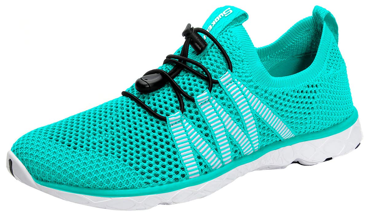 SUOKENI Women's Quick Dry Slip On Water Shoes - Lightweight Aqua Socks for Beach, Pool, Surfing & Water Sports | Barefoot Swim Shoes for Women