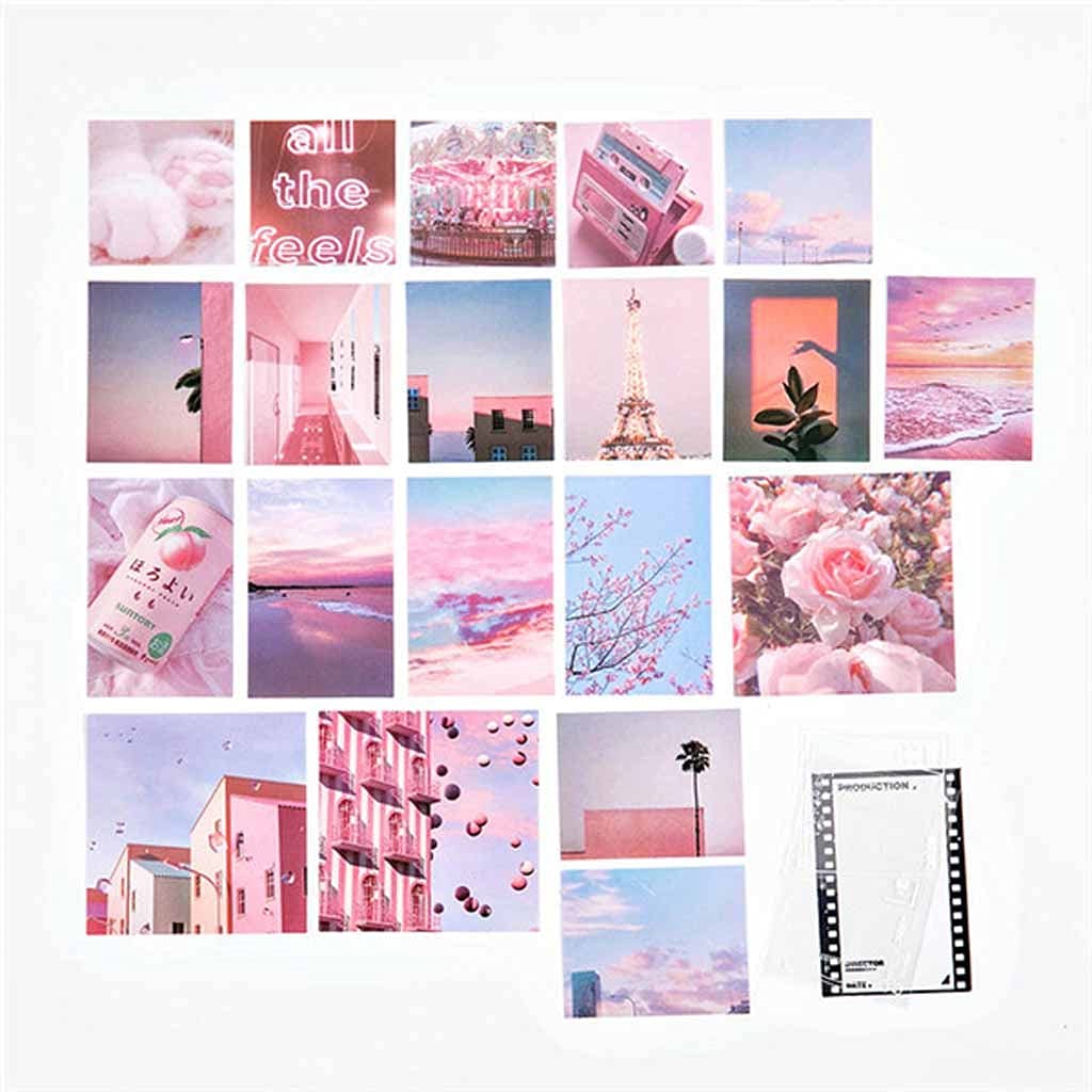 DLVKHKL 45Pcs Vintage Aesthetic Film Series Stickers - Decorative Diary, Journal, Scrapbooking & Stationery Supplies (Color F) - Perfect for Bullet Journals, Planners, Gift Wrapping & DIY Crafts