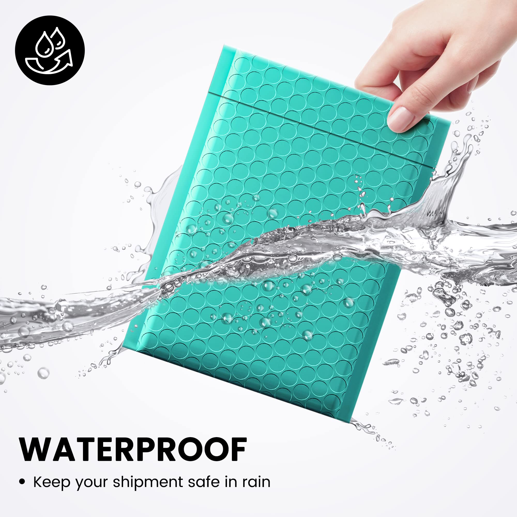 Fuxury 6x10 Inch Bubble Mailers 600 Pack - Teal Padded Shipping Envelopes, Usable Size 6x9
